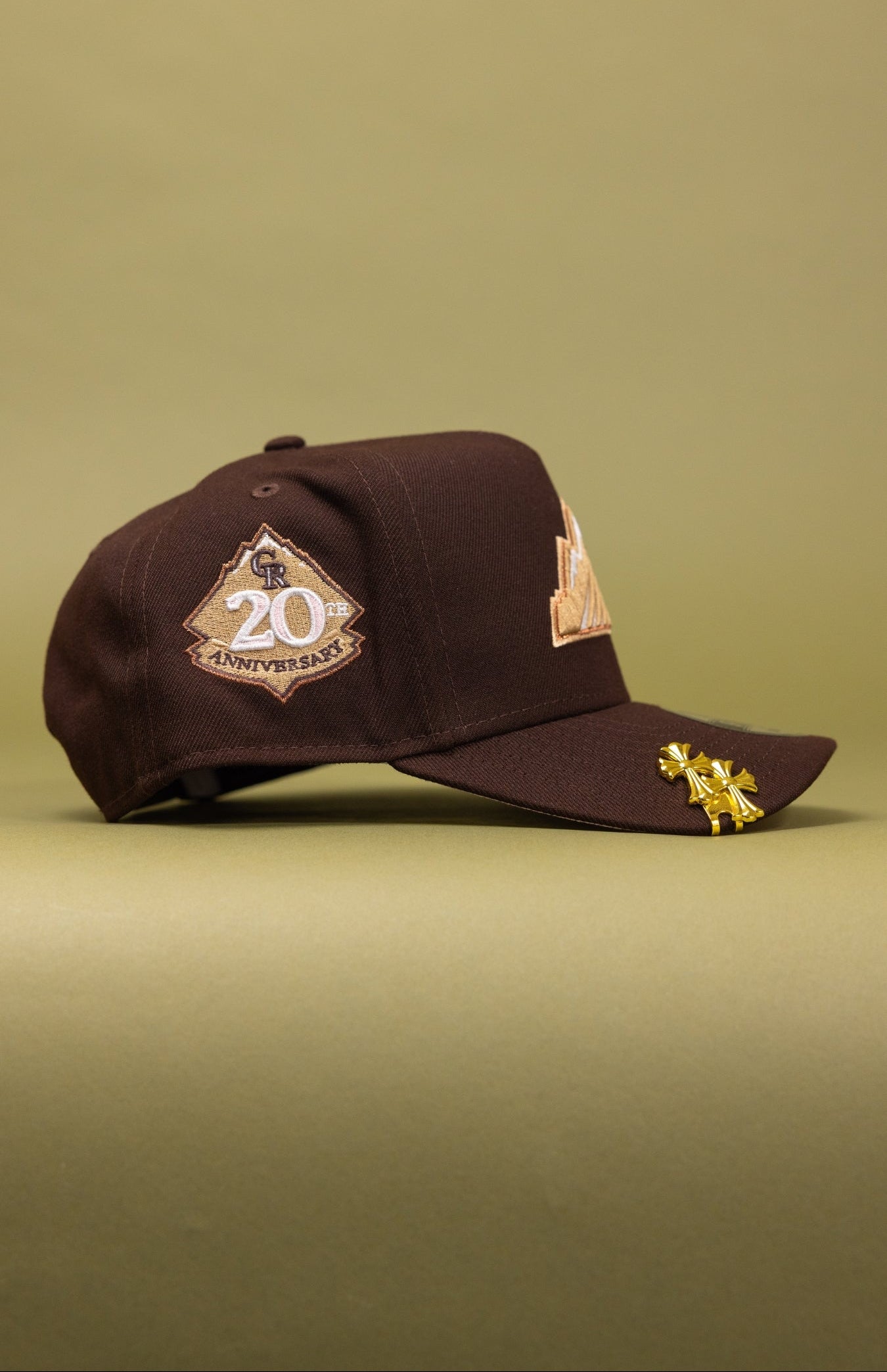 NEW ERA 9FIFTY A-FRAME DARK BROWN COLORADO ROCKIES W/ 20TH ANNIVERSARY SIDE PATCH