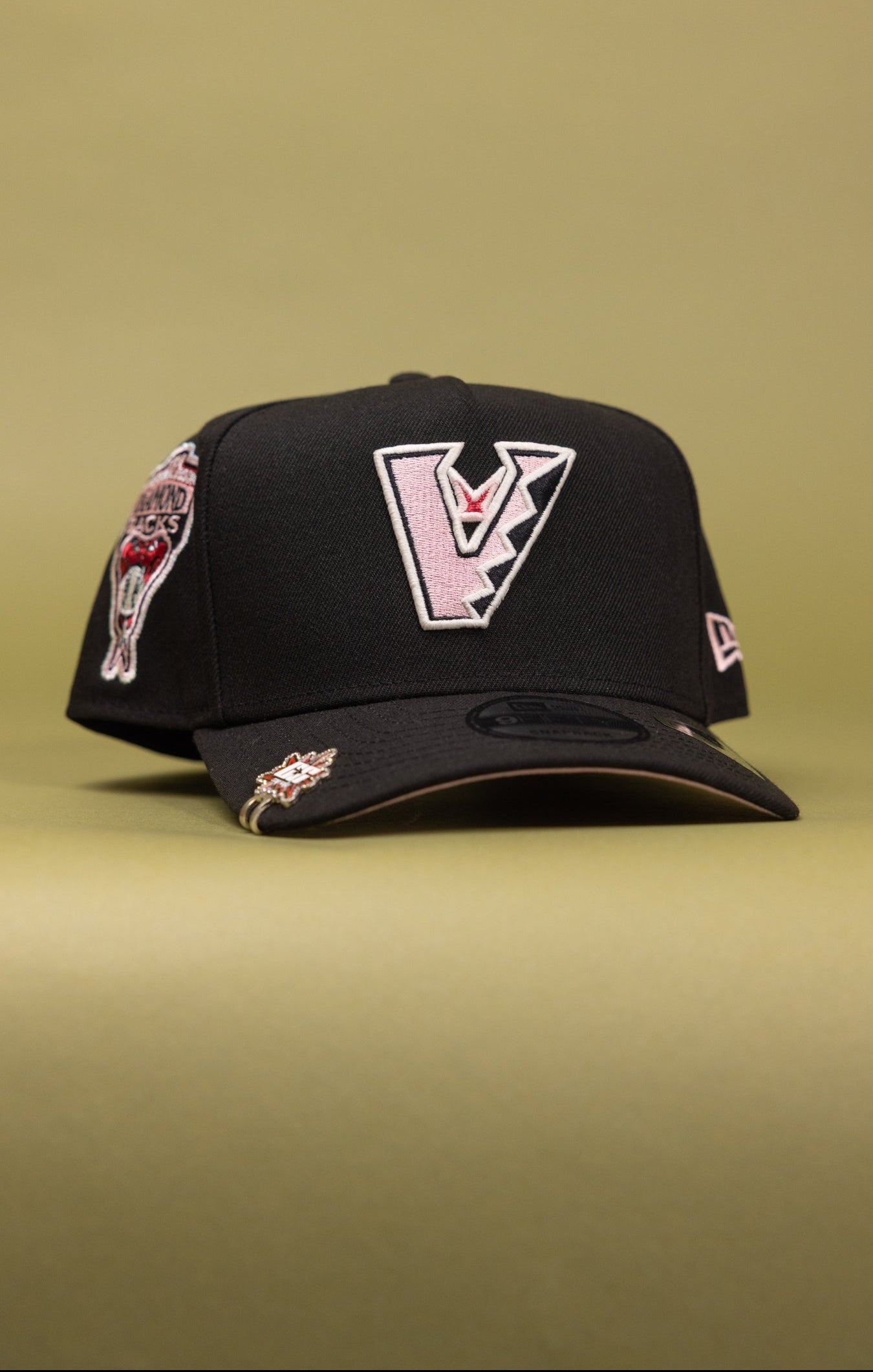 NEW ERA 9FIFTY A-FRAME BLACK UPSIDE DOWN ARIZONA DIAMONDBACKS W/ INAUGURAL SEASON SIDE PATCH