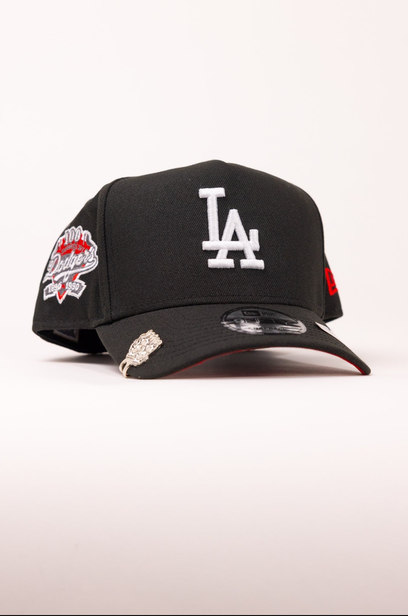 NEW ERA 9FIFTY A-FRAME BLACK LOS ANGELES DODGERS W/ 100TH ANNIVERSARY SIDE PATCH
