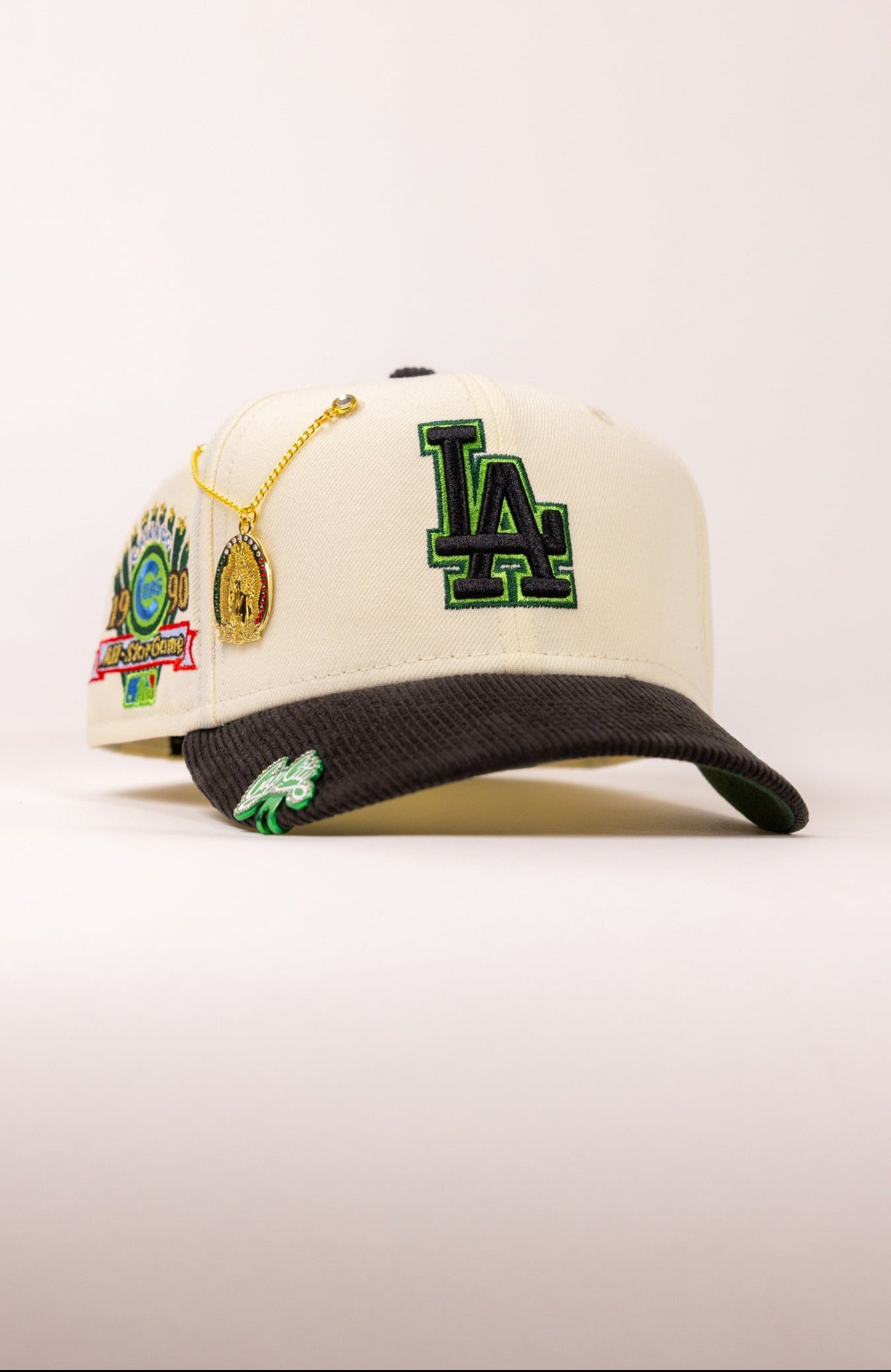 NEW ERA EXCLUSIVE 59FIFTY CHROME/CORDUROY LOS ANGELES DODGERS W// ALL STAR GAME SIDE PATCH