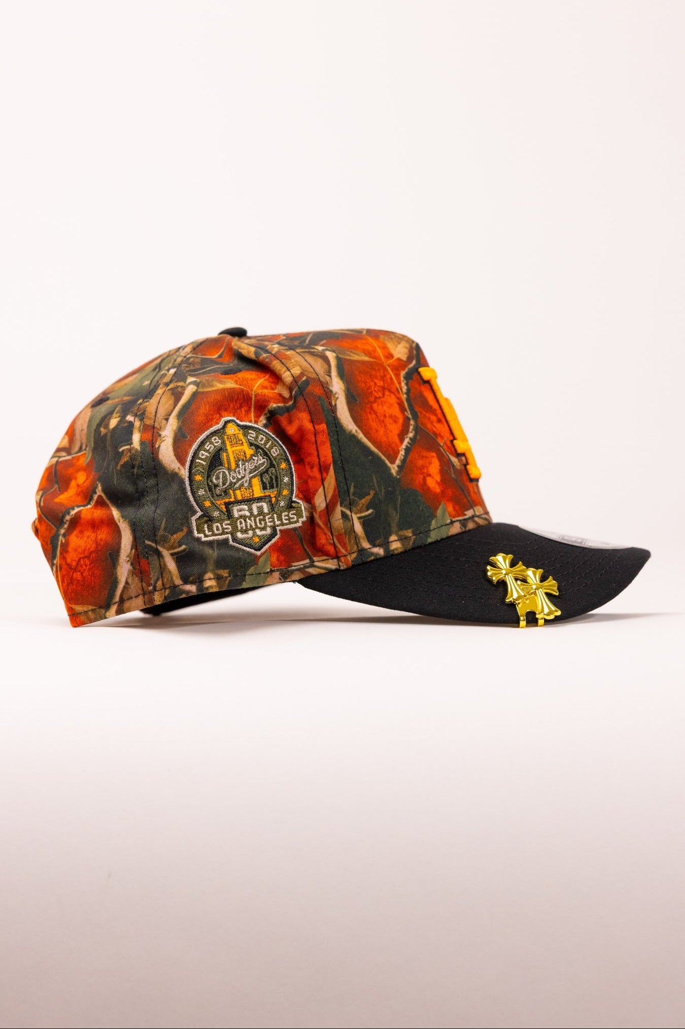 NEW ERA 9FIFTY A-FRAME REALTREE/BLACK LOS ANGELES DODGERS W/ 60TH ANNIVERSARY SIDE PATCH