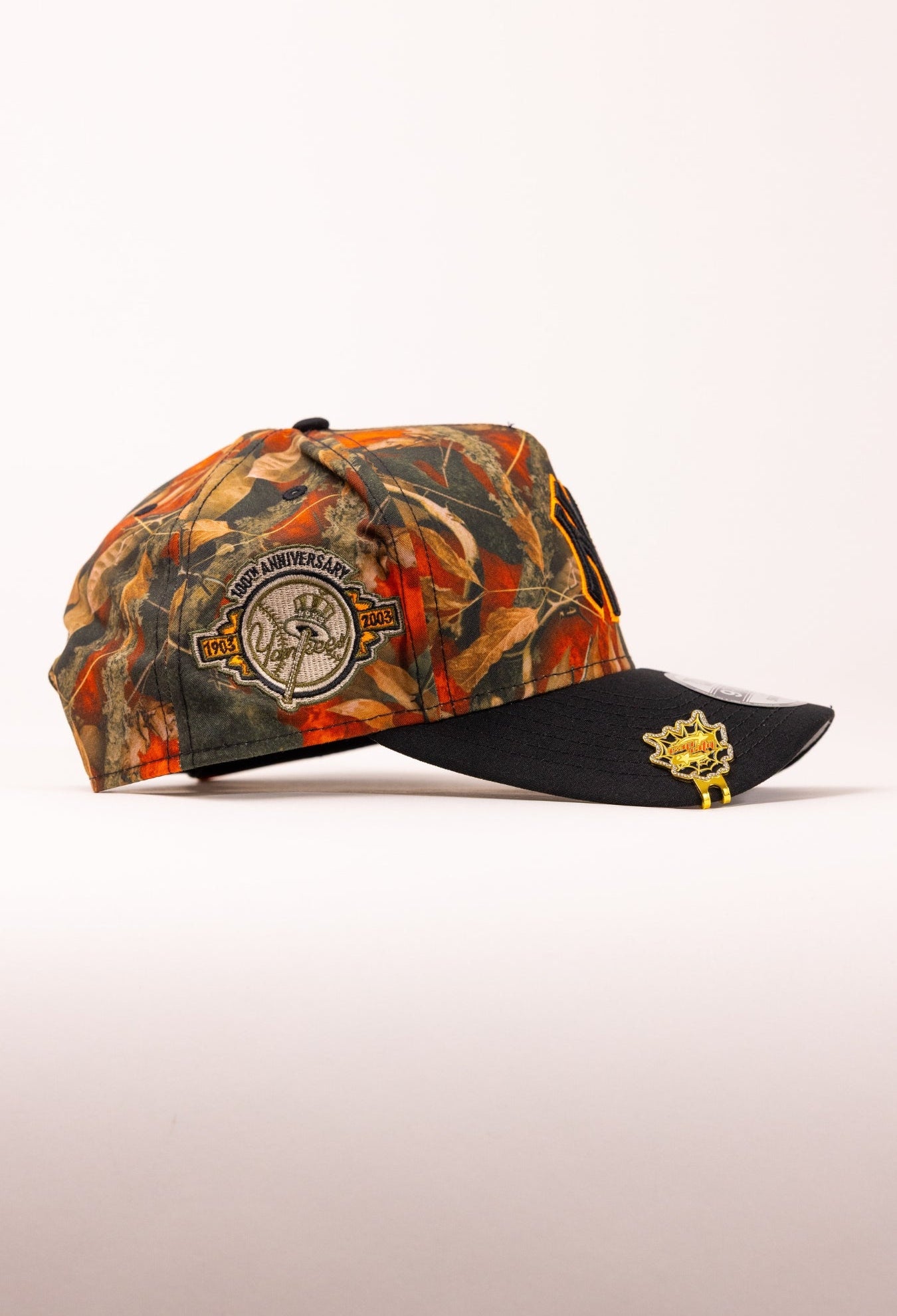 NEW ERA 9FIFTY A-FRAME REALTREE/BLACK NEW YORK YANKEES W/ 100TH ANNIVERSARY SIDE PATCH