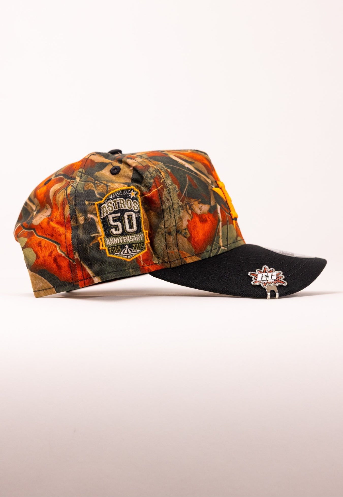 NEW ERA 9FIFTY A-FRAME REALTREE/BLACK HOUSTON ASTROS W/ 50TH ANNIVERSARY SIDE PATCH