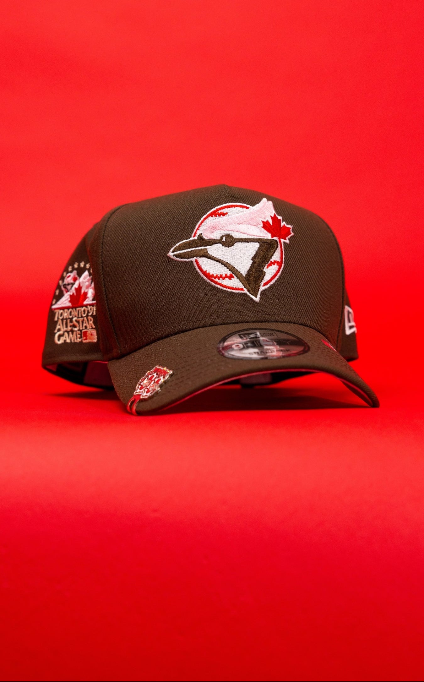 NEW ERA 9FIFTY A-FRAME BROWN TORONTO BLUE JAYS SNAPBACK W/ 1991 ALL STAR GAME SIDE PATCH