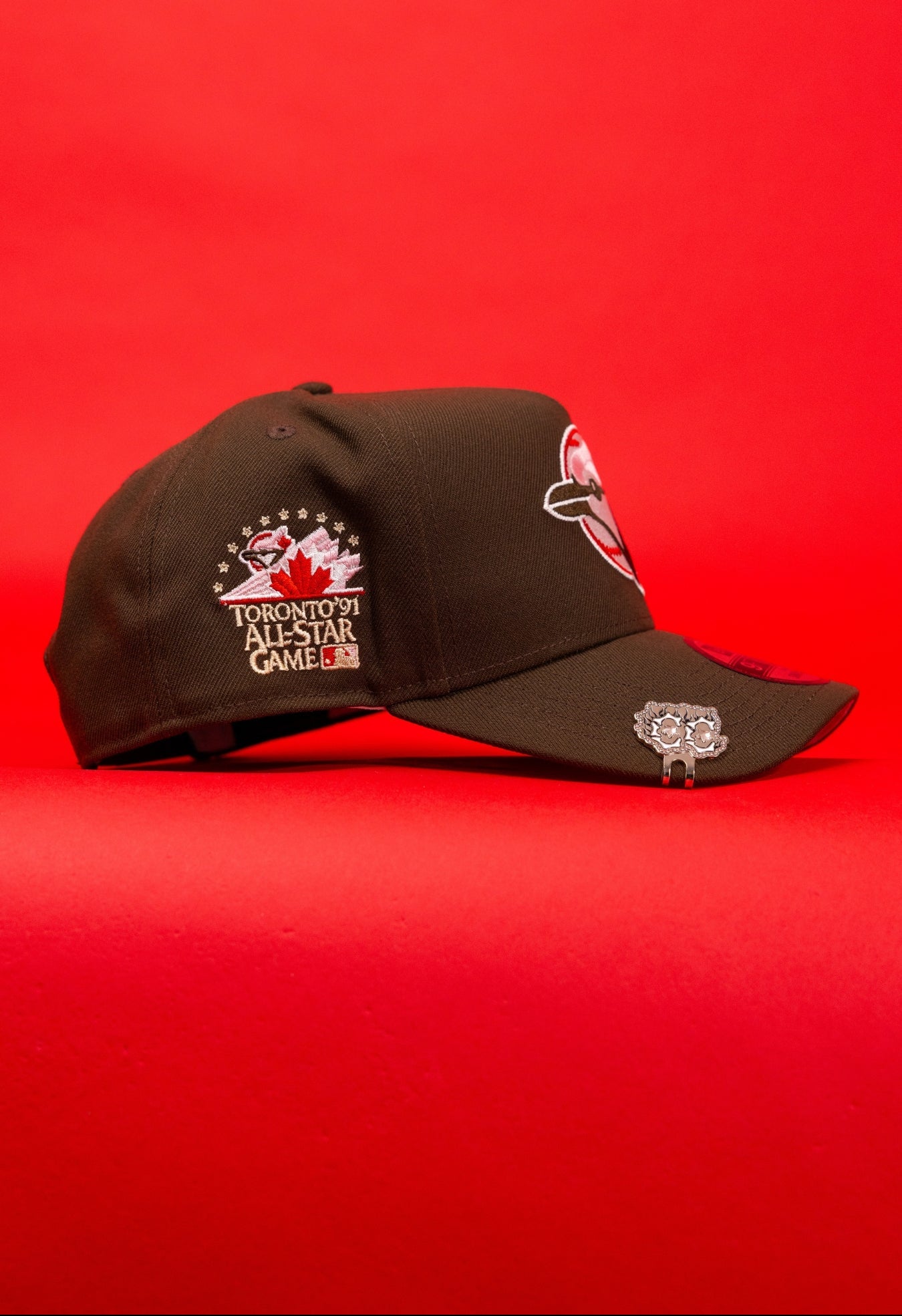 NEW ERA 9FIFTY A-FRAME BROWN TORONTO BLUE JAYS SNAPBACK W/ 1991 ALL STAR GAME SIDE PATCH