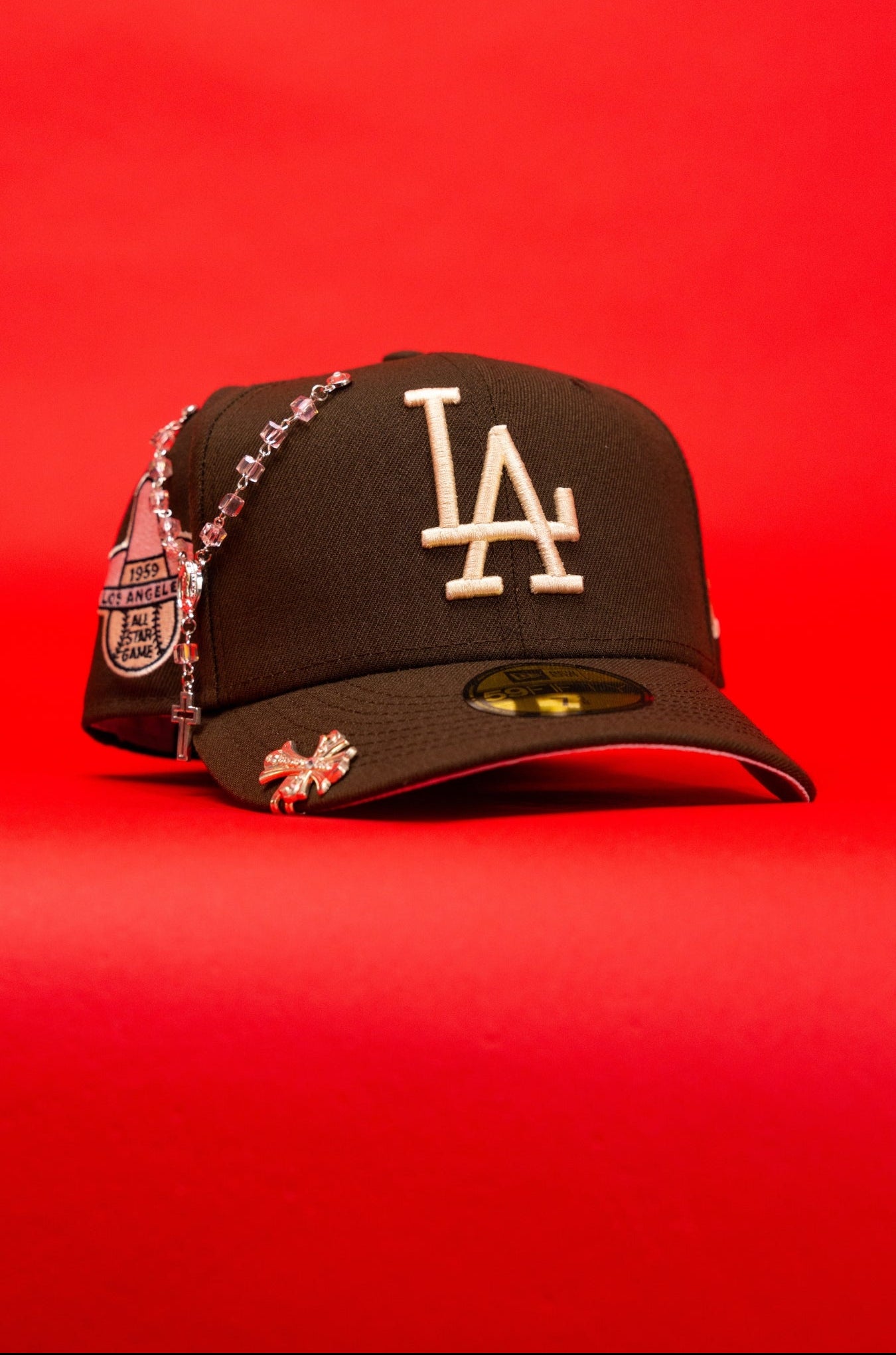 NEW ERA EXCLUSIVE 59FIFTY BROWN LOS ANGELES DODGERS W/ 1959 ALL STAR GAME SIDE PATCH