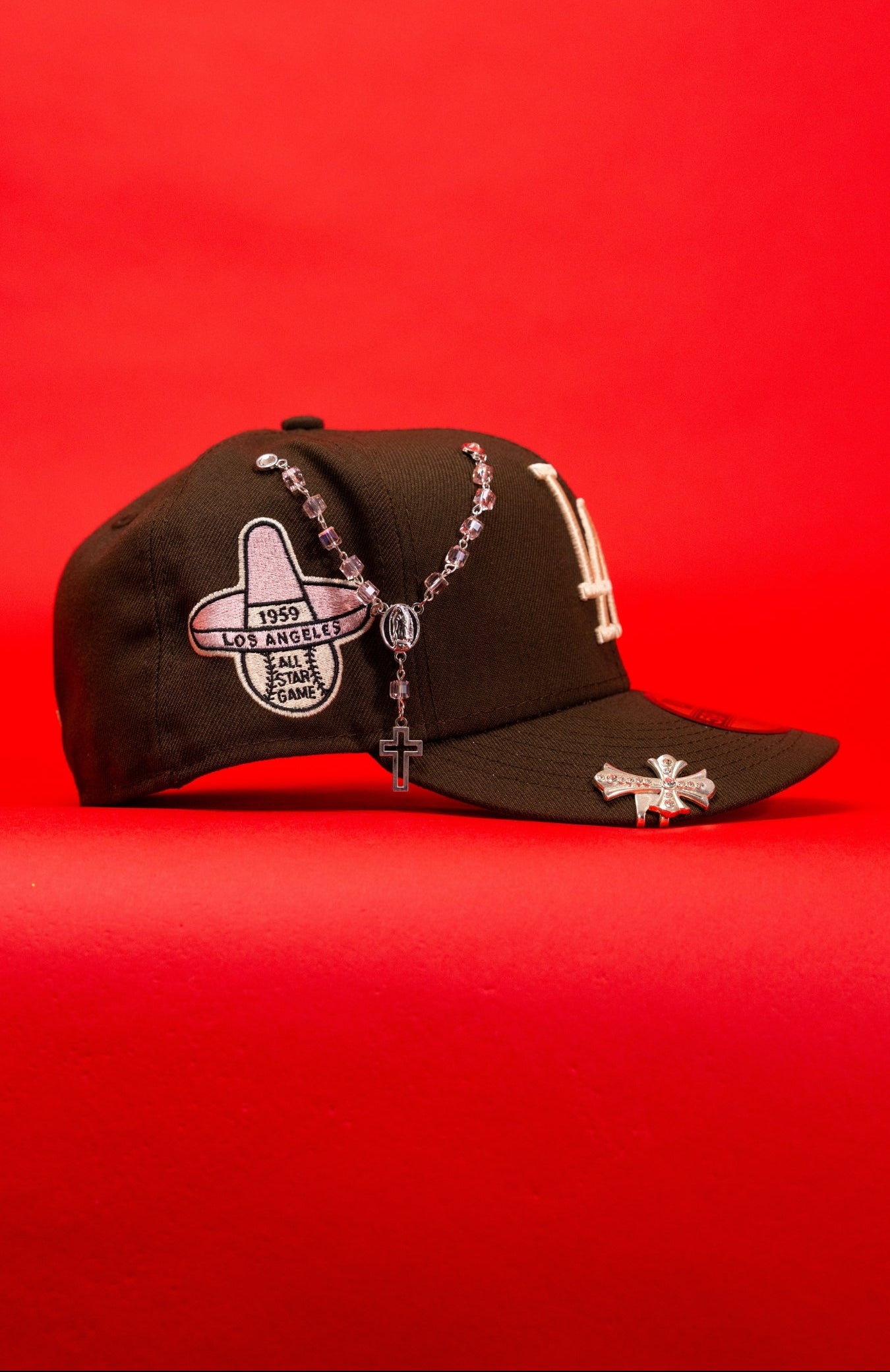 NEW ERA EXCLUSIVE 59FIFTY BROWN LOS ANGELES DODGERS W/ 1959 ALL STAR GAME SIDE PATCH