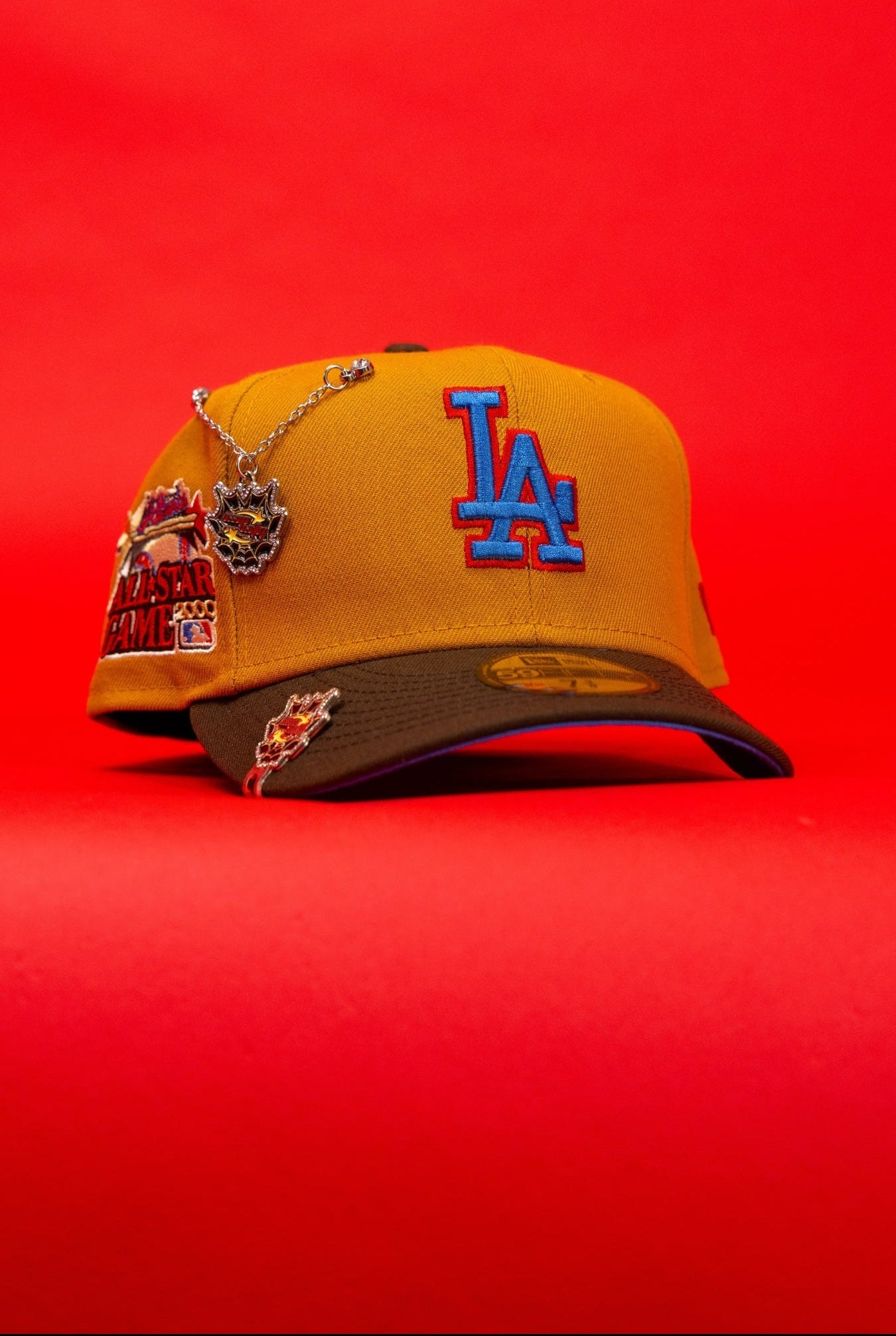 NEW ERA EXCLUSIVE 59FIFTY BRONZE/WALNUT LOS ANGELES DODGERS W/ 2000 ALL STAR GAME SIDE PATCH
