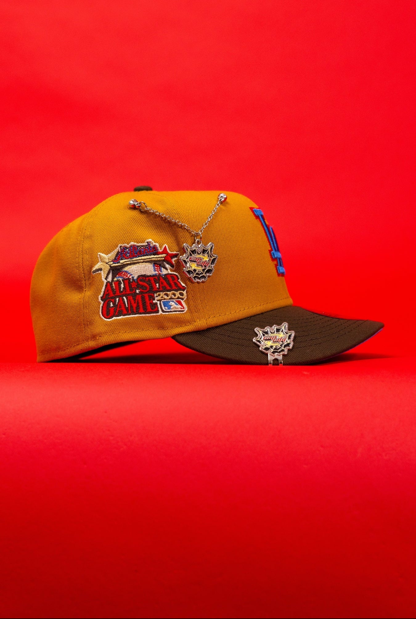 NEW ERA EXCLUSIVE 59FIFTY BRONZE/WALNUT LOS ANGELES DODGERS W/ 2000 ALL STAR GAME SIDE PATCH