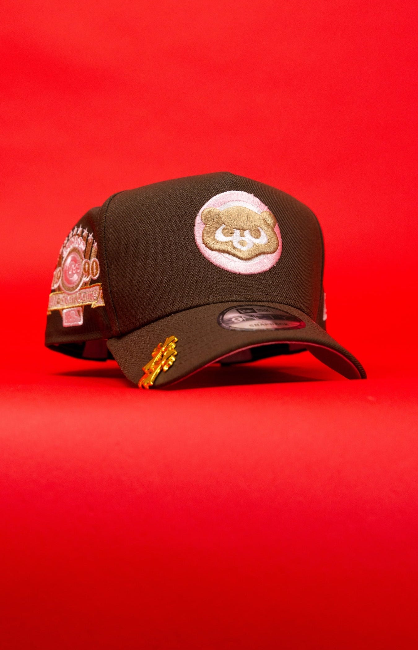 NEW ERA 9FIFTY A-FRAME BROWN CHICAGO CUBS SNAPBACK W/ 1990 ALL STAR GAME SIDE PATCH