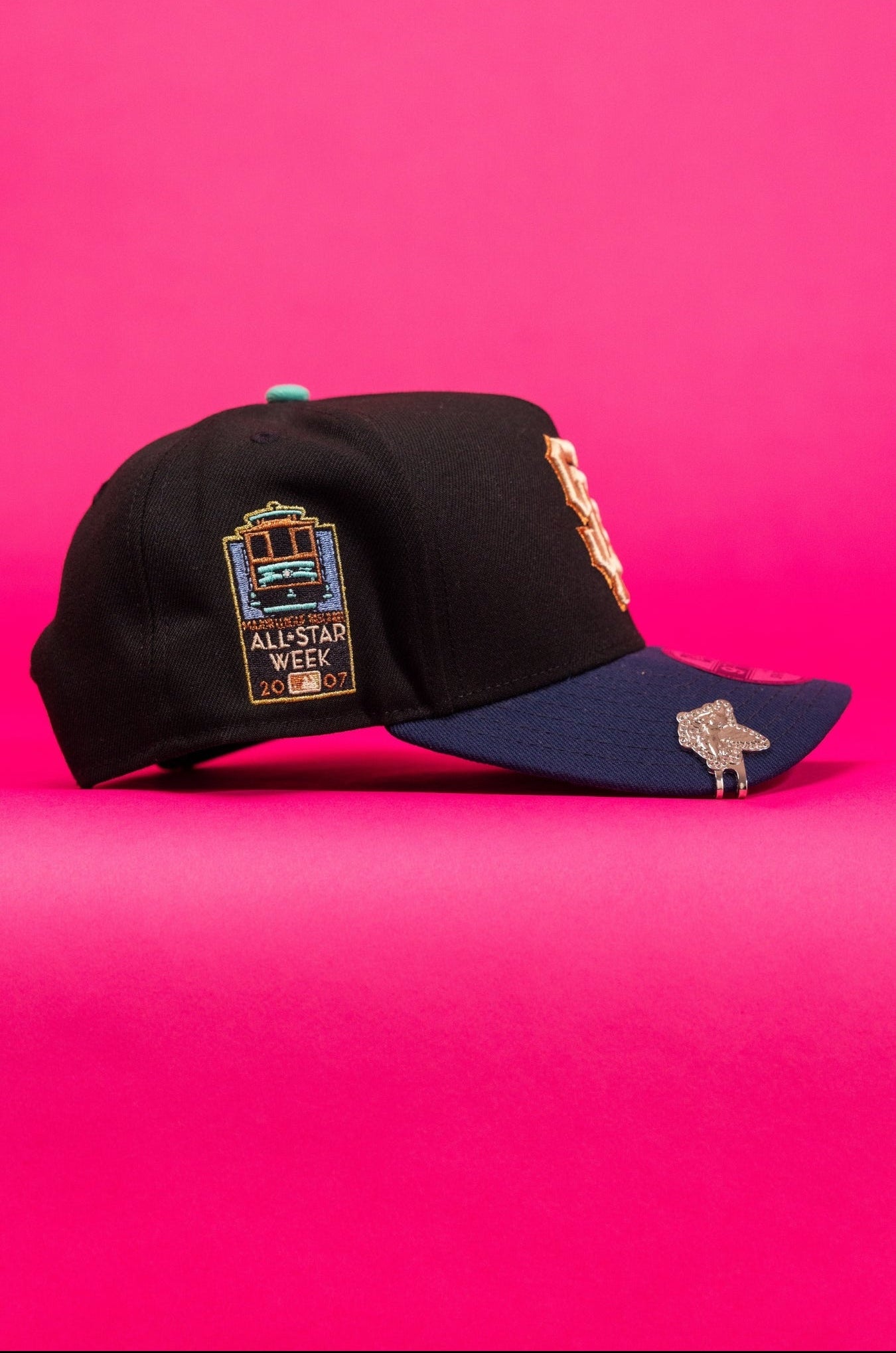 NEW ERA 9FIFTY A-FRAME BLACK/NAVY SAN FRANCISCO GIANTS SNAPBACK W/ ALL STAR WEEK SIDE PATCH
