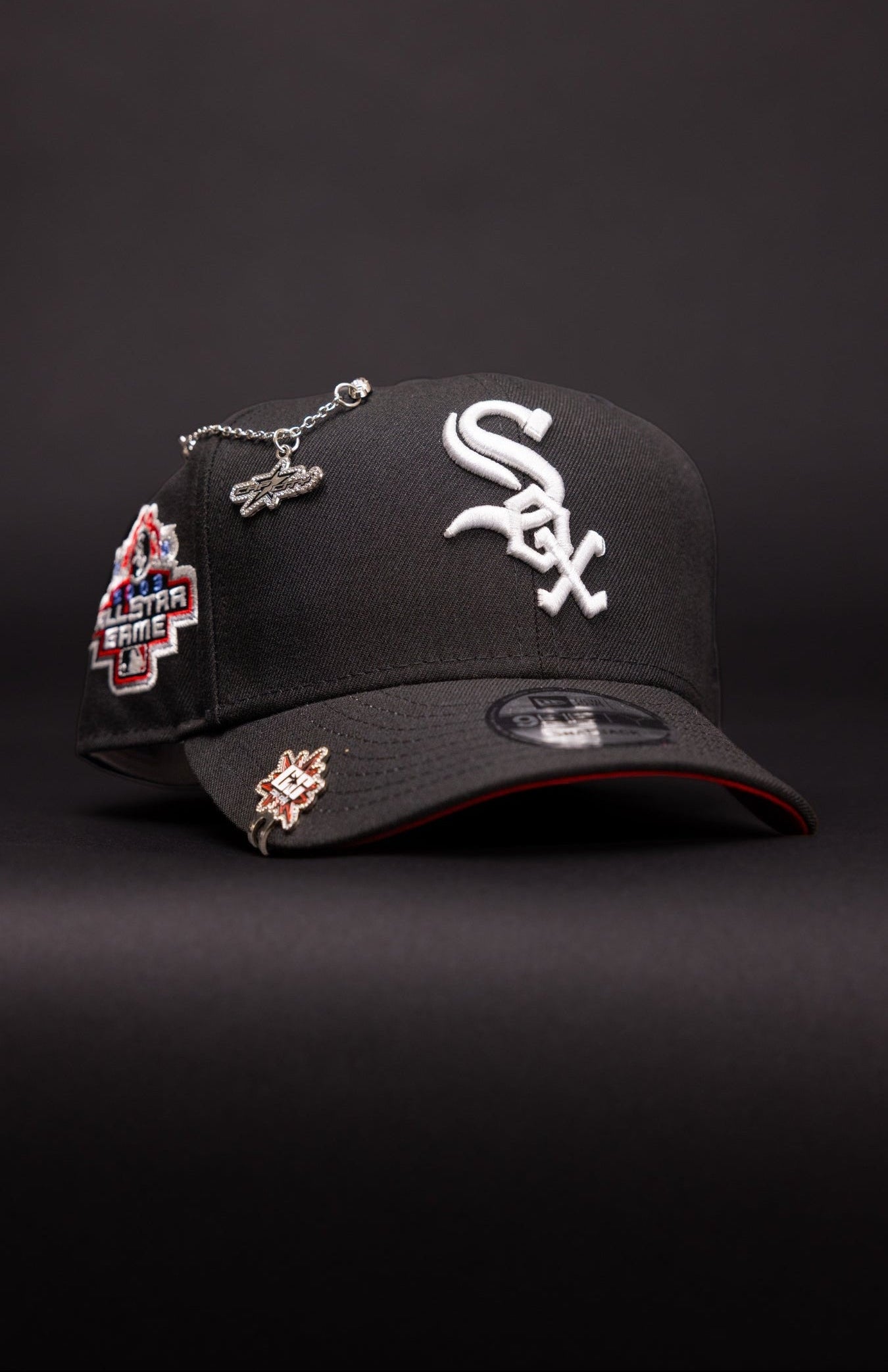 NEW ERA EXCLUSIVE 9FIFTY BLACK CHICAGO WHITE SOX SNAPBACK W/ 2003 ALL STAR GAME SIDE PATCH