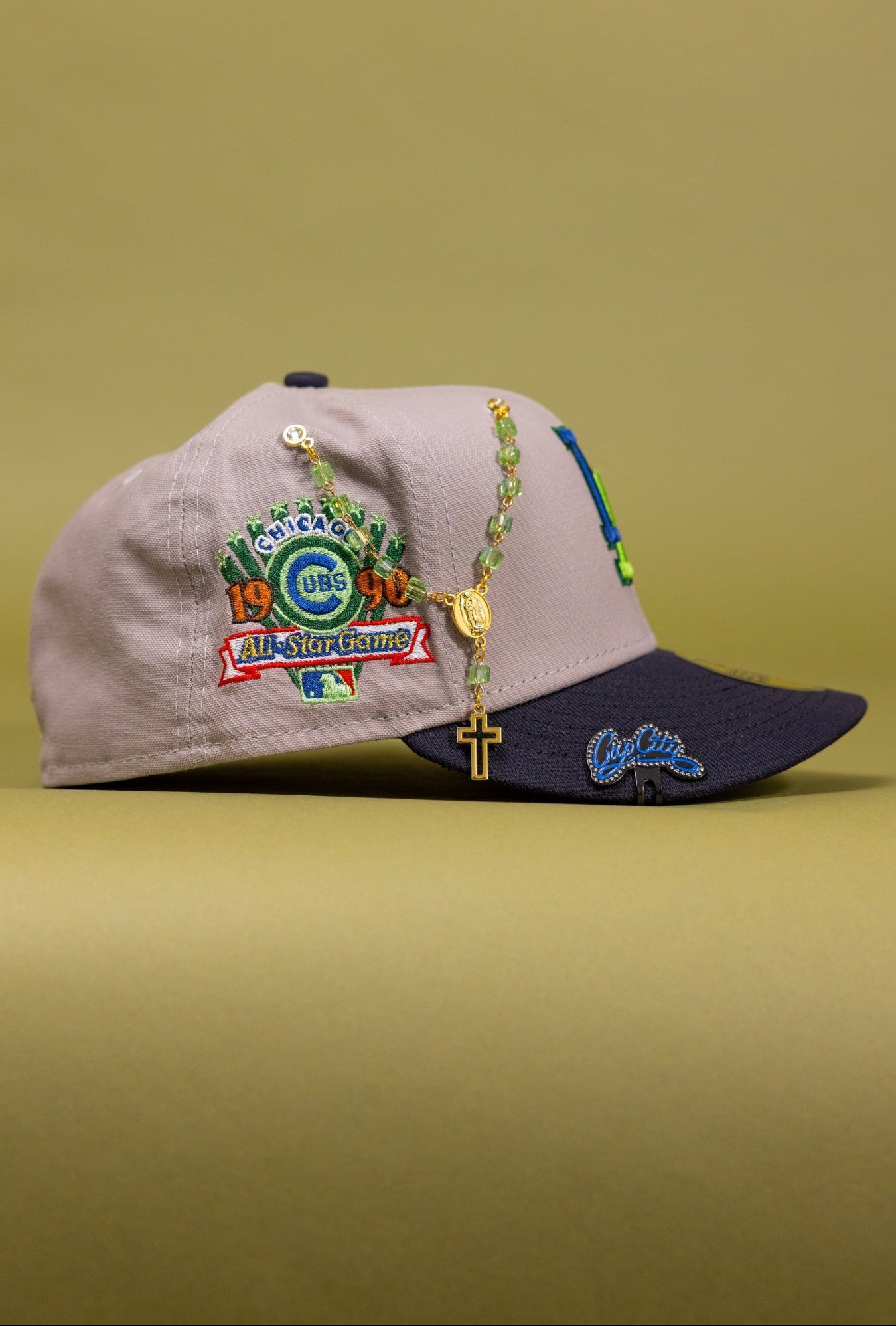 NEW ERA EXCLUSIVE 59FIFTY GREY/NAVY LOS ANGELES DOGERS W/ 1990 ALL STAR GAME SIDE PATCH