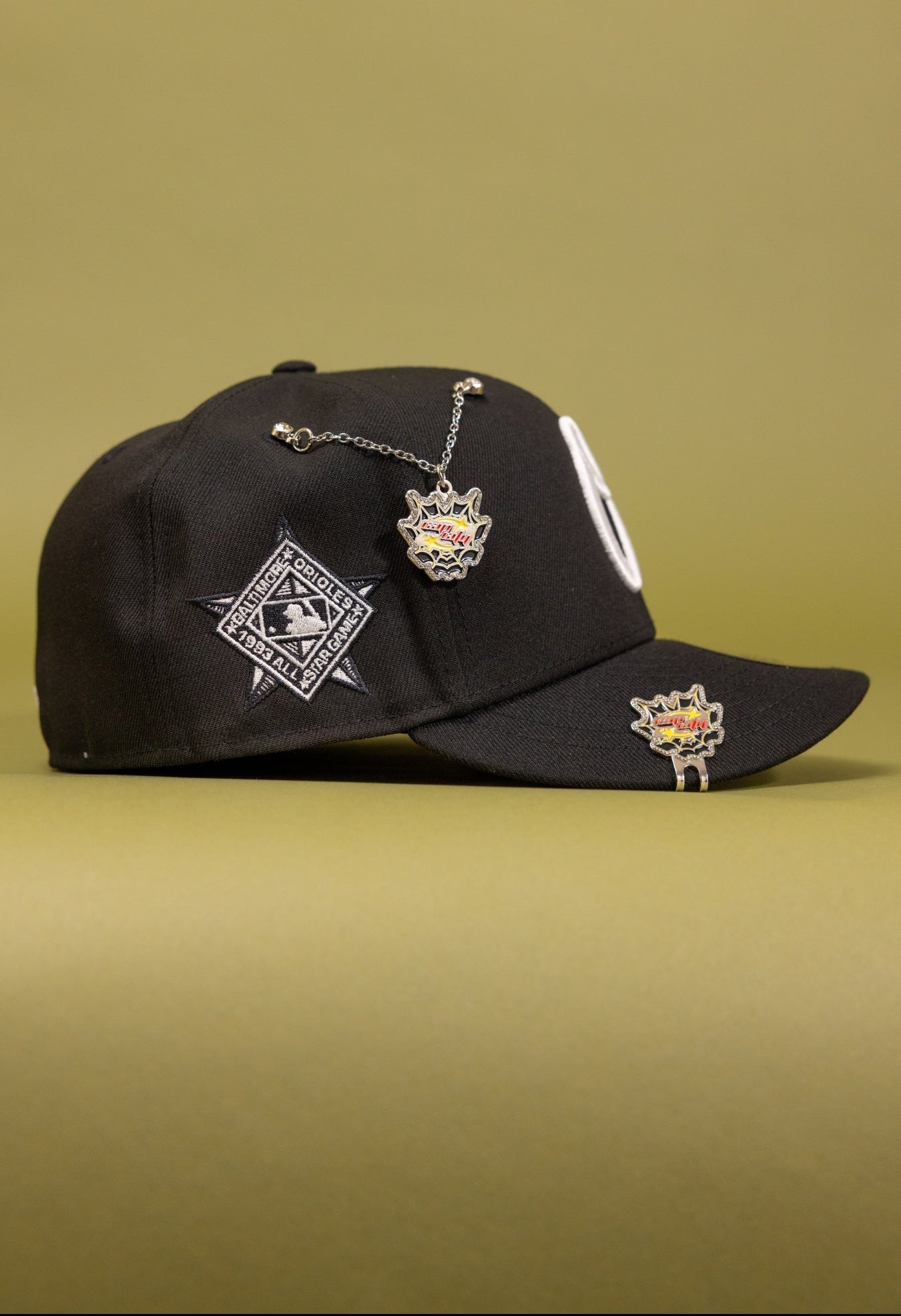 NEW ERA EXCLUSIVE 59FIFTY BLACK BALTIMORE ORIOLES W/ 1993 ALL STAR GAM
