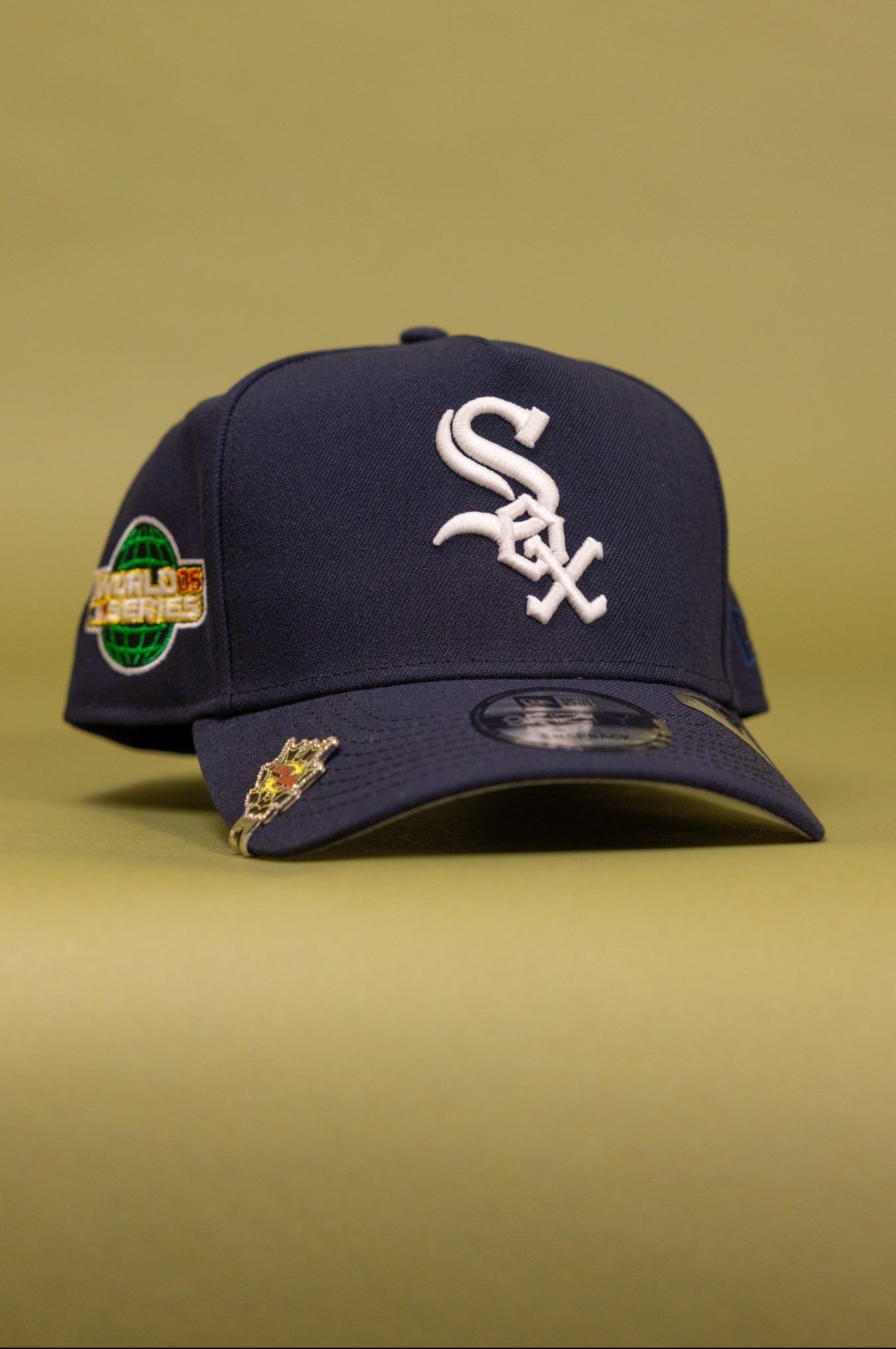 NEW ERA 9FIFTY A-FRAME NAVY CHICAGO WHITE SOX SNAPBACK W/ 2005 WORLD SERIES SIDE PATCH