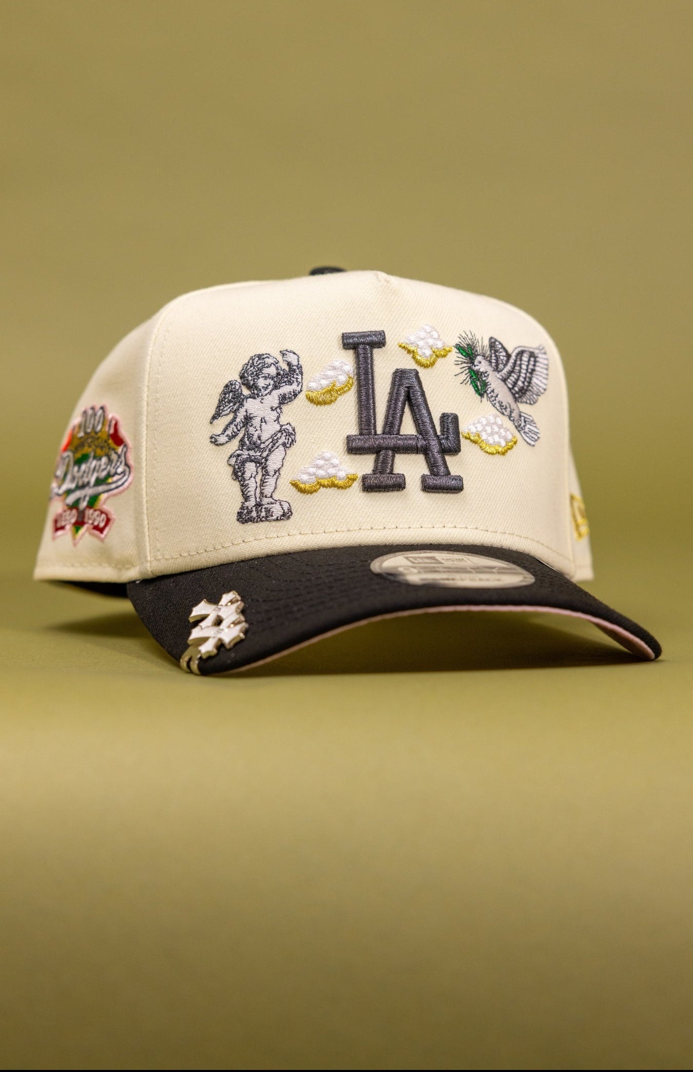 NEW ERA 9FIFTY A-FRAME CHROME/BLACK LOS ANGELES DODGERS "HEAVENLY CITY" W/ 100TH ANNIVERSARY SIDE PATCH