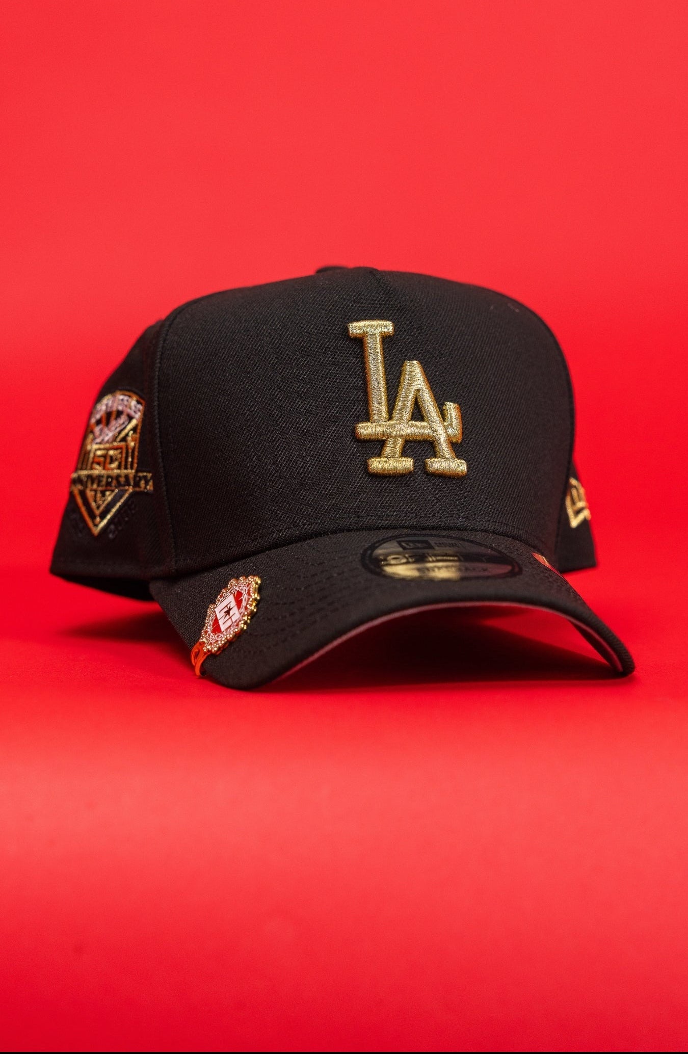 New Era Exclusive 9Fifty A-Frame Black Los Angeles Dodgers Snapback W/ 50th Anniversary Side Patch
