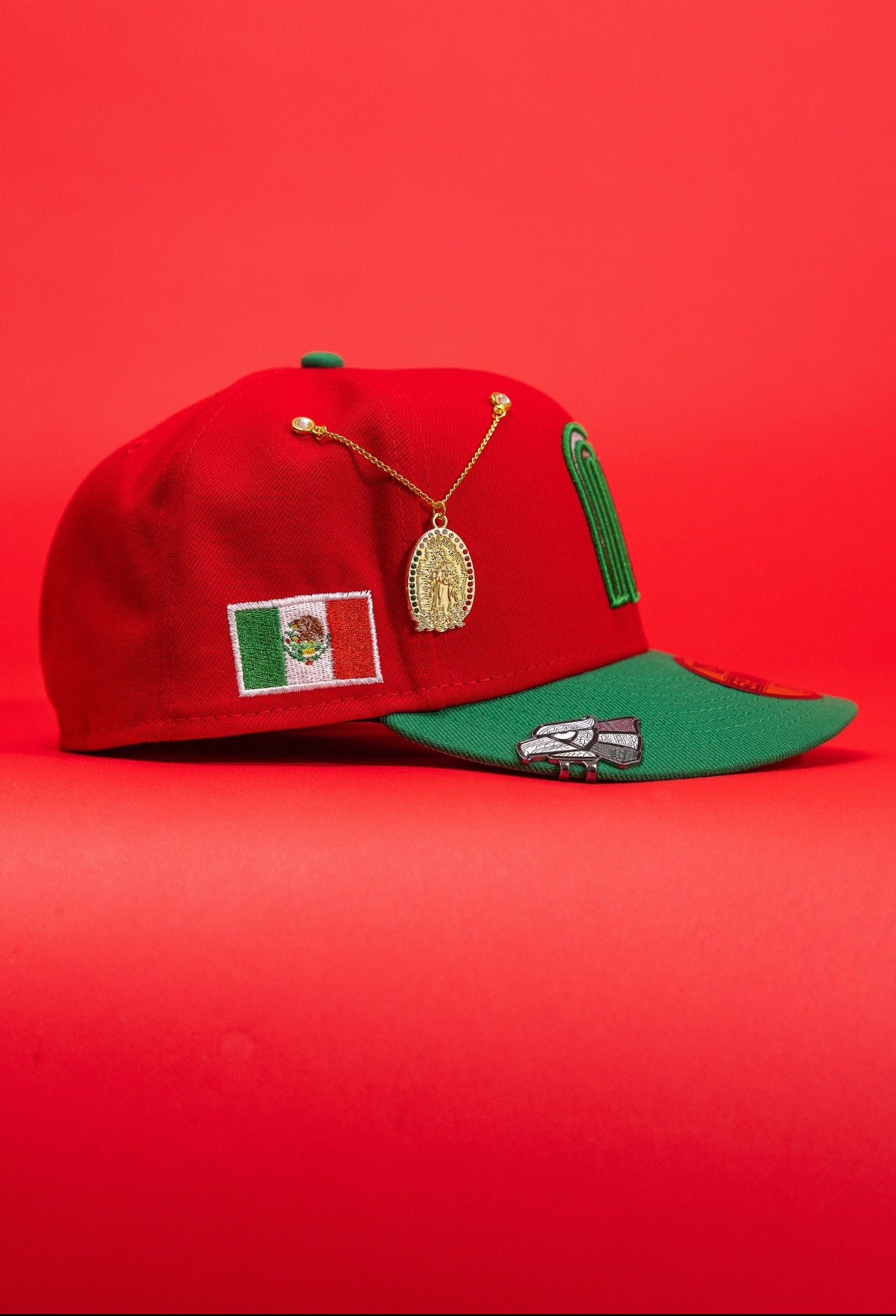 NEW ERA EXCLUSIVE 59FIFTY RED/GREEN 2026 WBC MEXICO W/ "MEXICAN FLAG" SIDE PATCH