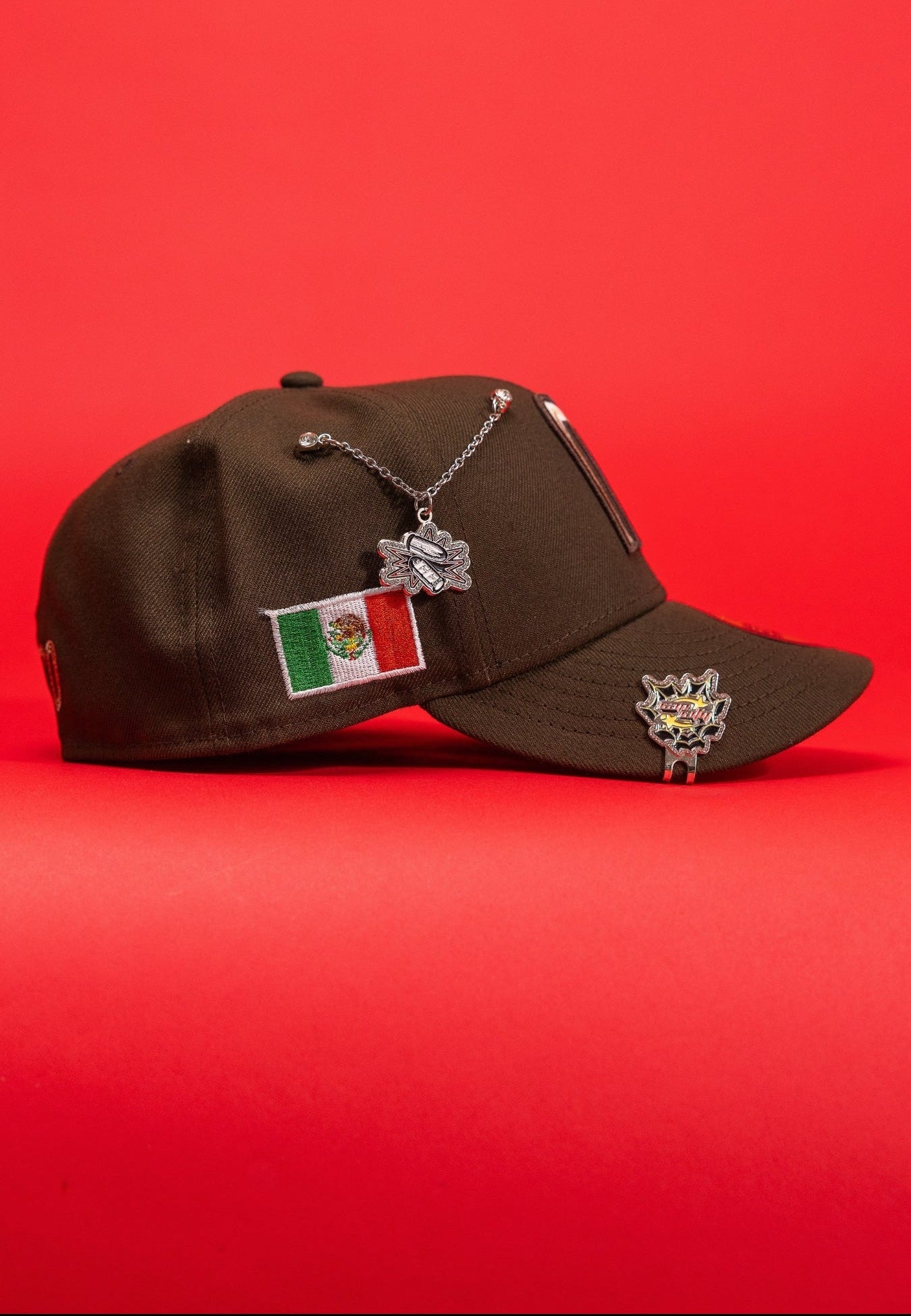 NEW ERA EXCLUSIVE 59FIFTY BROWN 2026 WBC MEXICO W/ "MEXICAN FLAG" SIDE PATCH