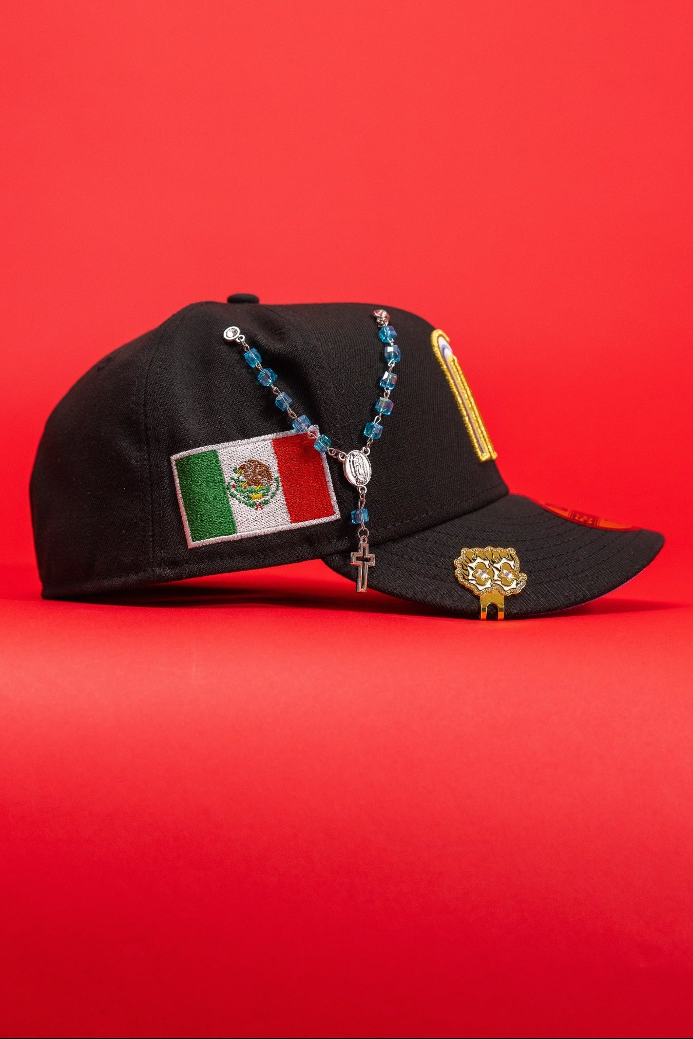 NEW ERA EXCLUSIVE 59FIFTY BLACK 2026 WBC MEXICO W/ "MEXICAN FLAG" SIDE PATCH