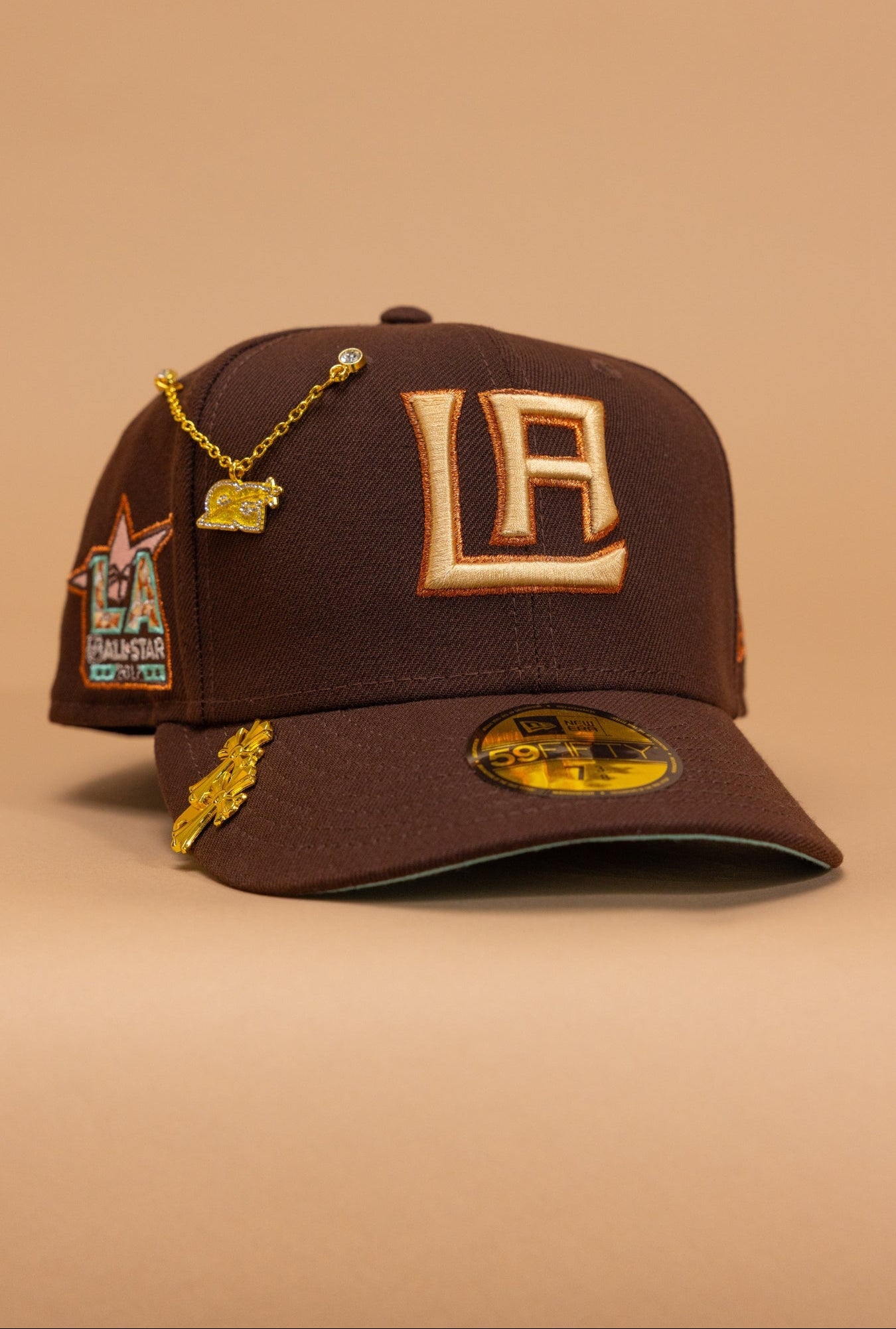 New Era Exclusive 59Fifty Dark Brown Los Angeles Kings W/ 2017 All Star Side Patch