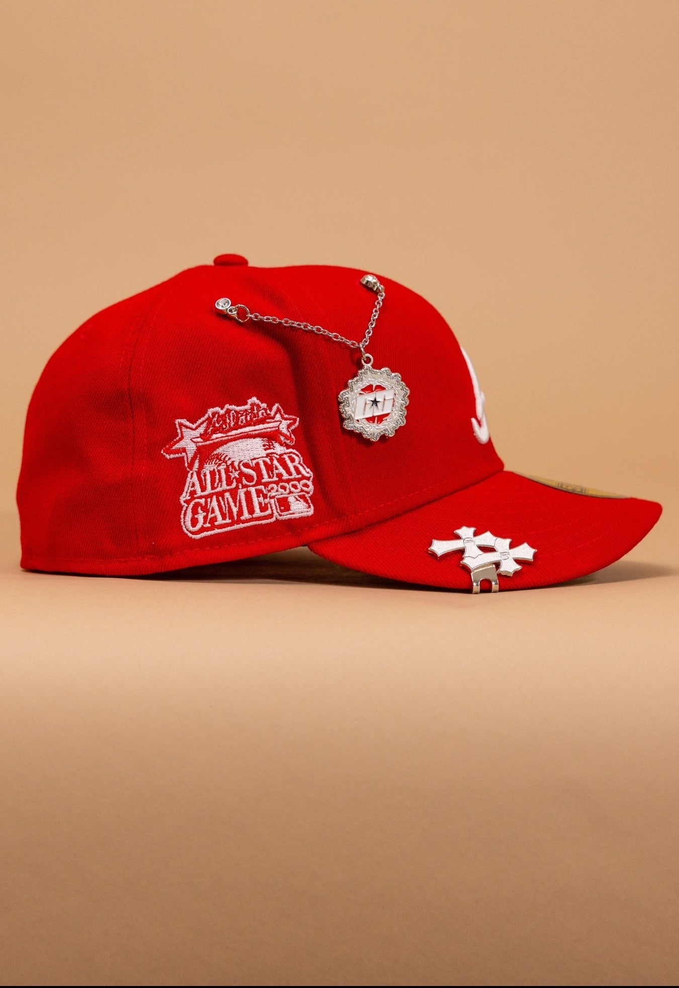 New Era Exclusive 59Fifty Red Atlanta Braves W/ 2000 All Star Game Side Patch