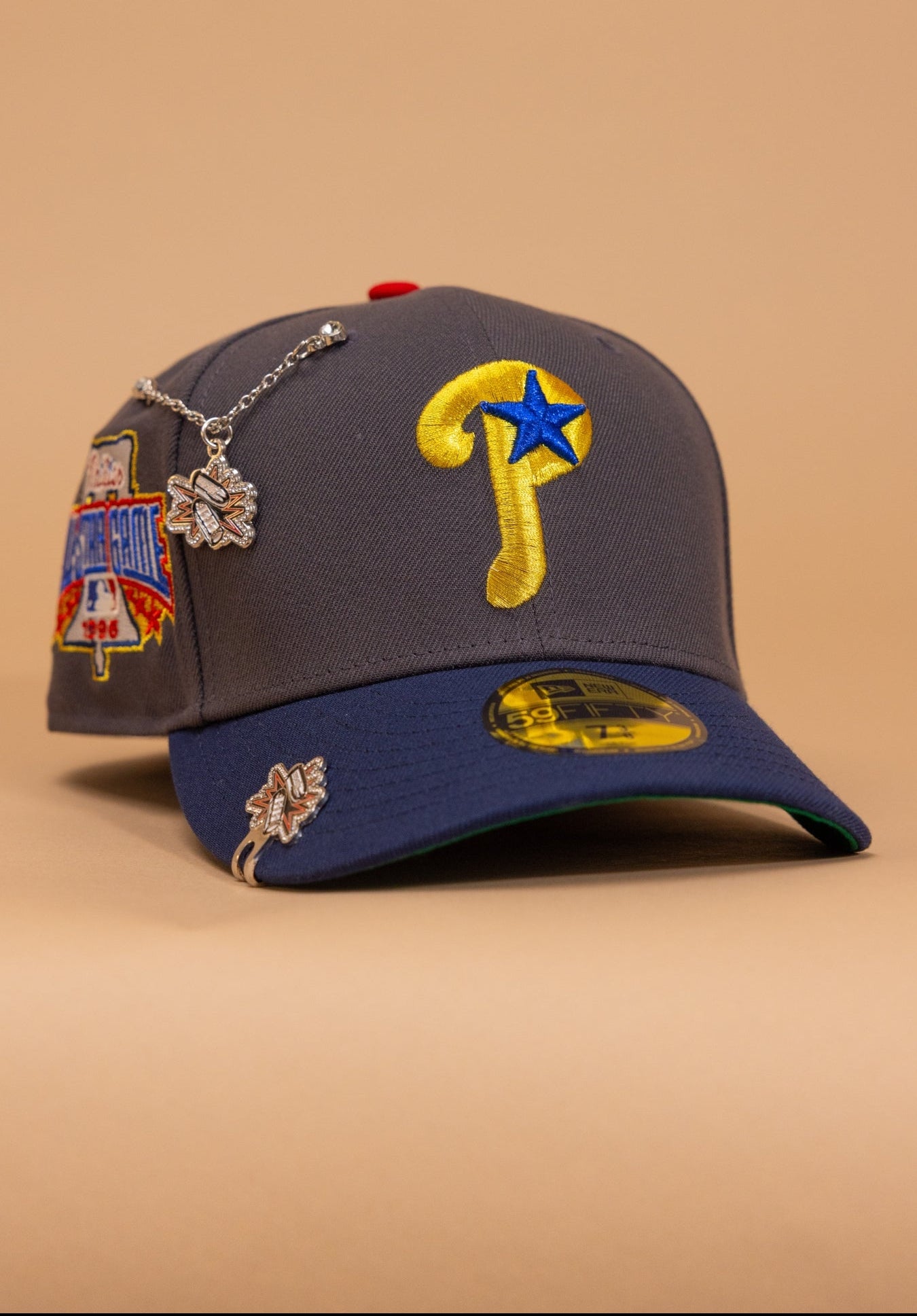 New Era Exclusive 59Fifty Dark Grey/Navy Philadelphia Phillies W/ 1996 All Star Game Side Patch