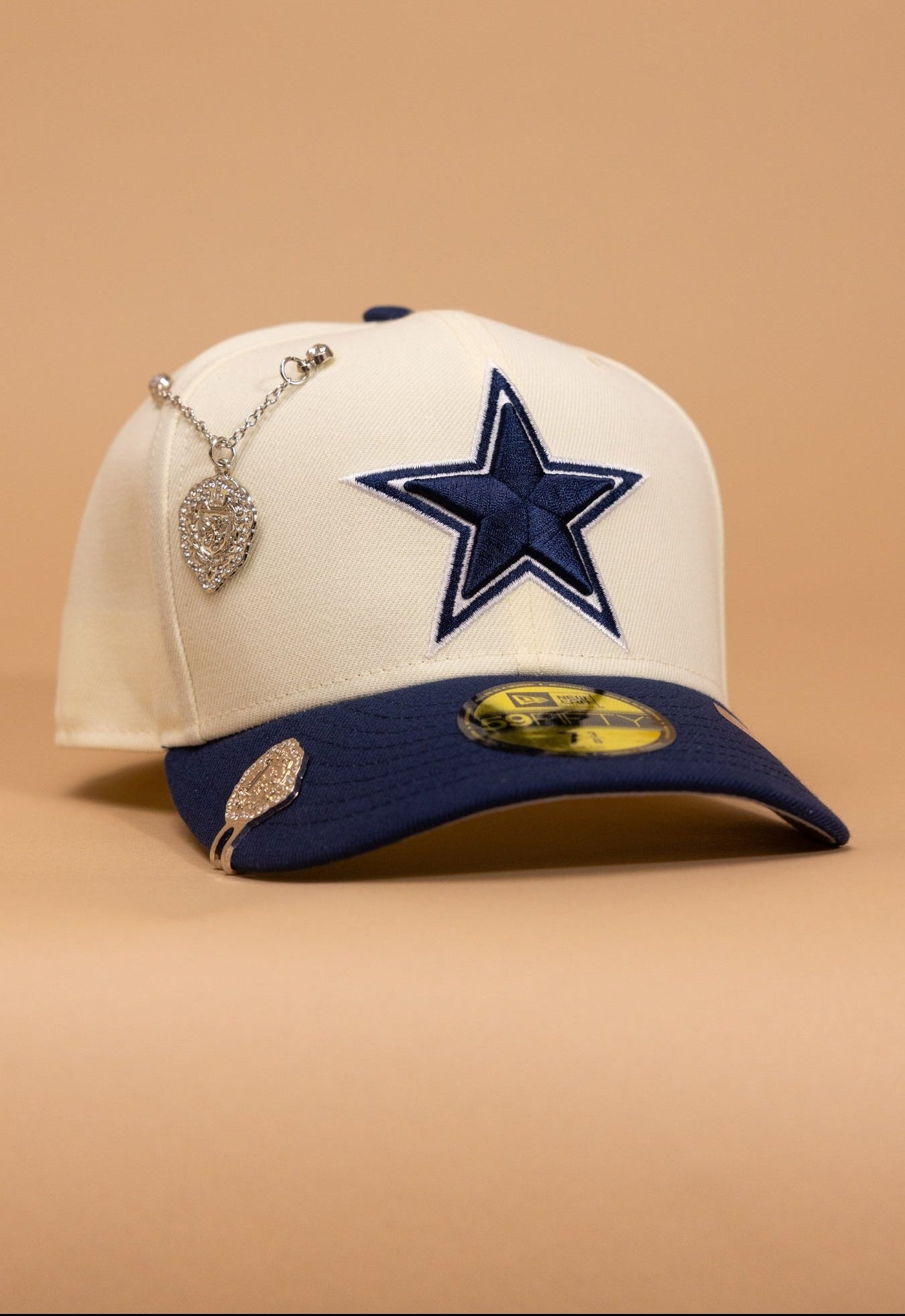 New Era Exclusive 59Fifty Chrome/Navy Dallas Cowboys Two Tone