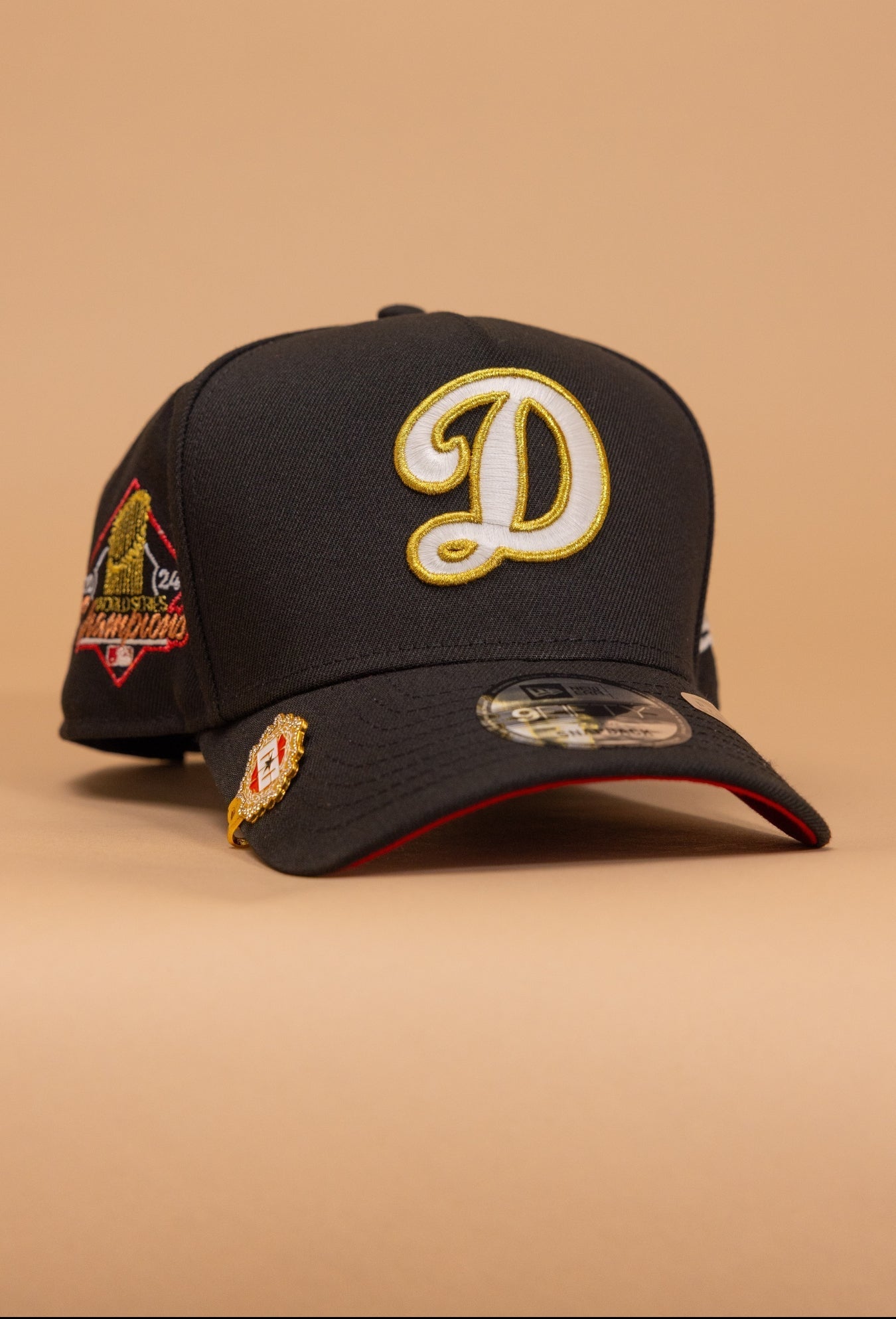 New Era 9Fifty A-Frame Black Los Angeles Dodgers Snapback W/ World Series Champions Side Patch