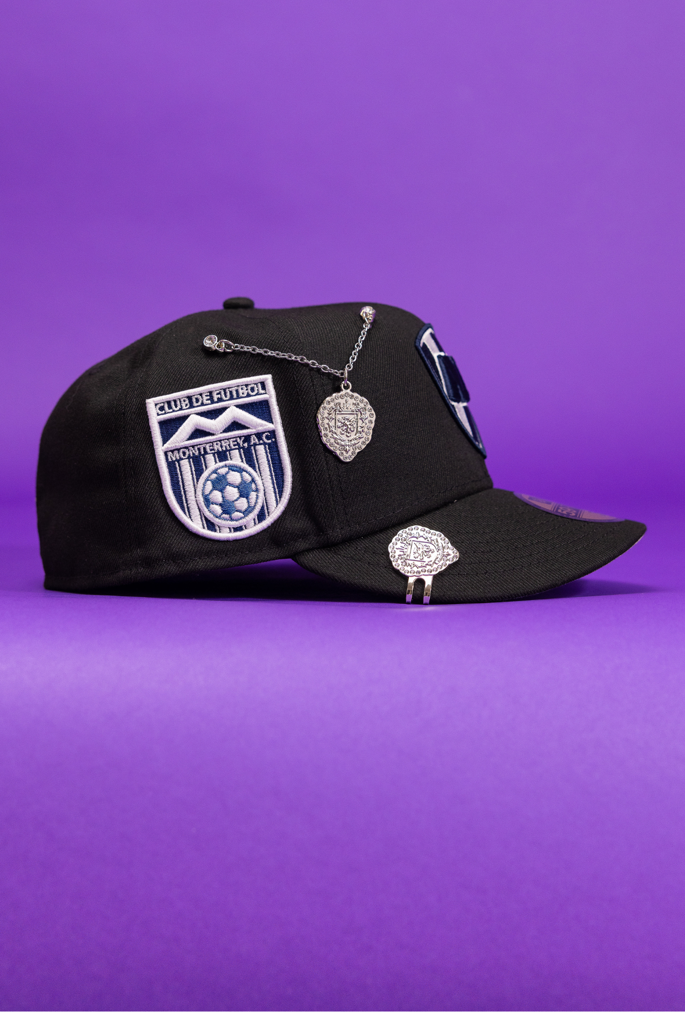 New Era Exclusive 59Fifty Black Club Monterrey W/ Club De Futbol Monterrey Side Patch