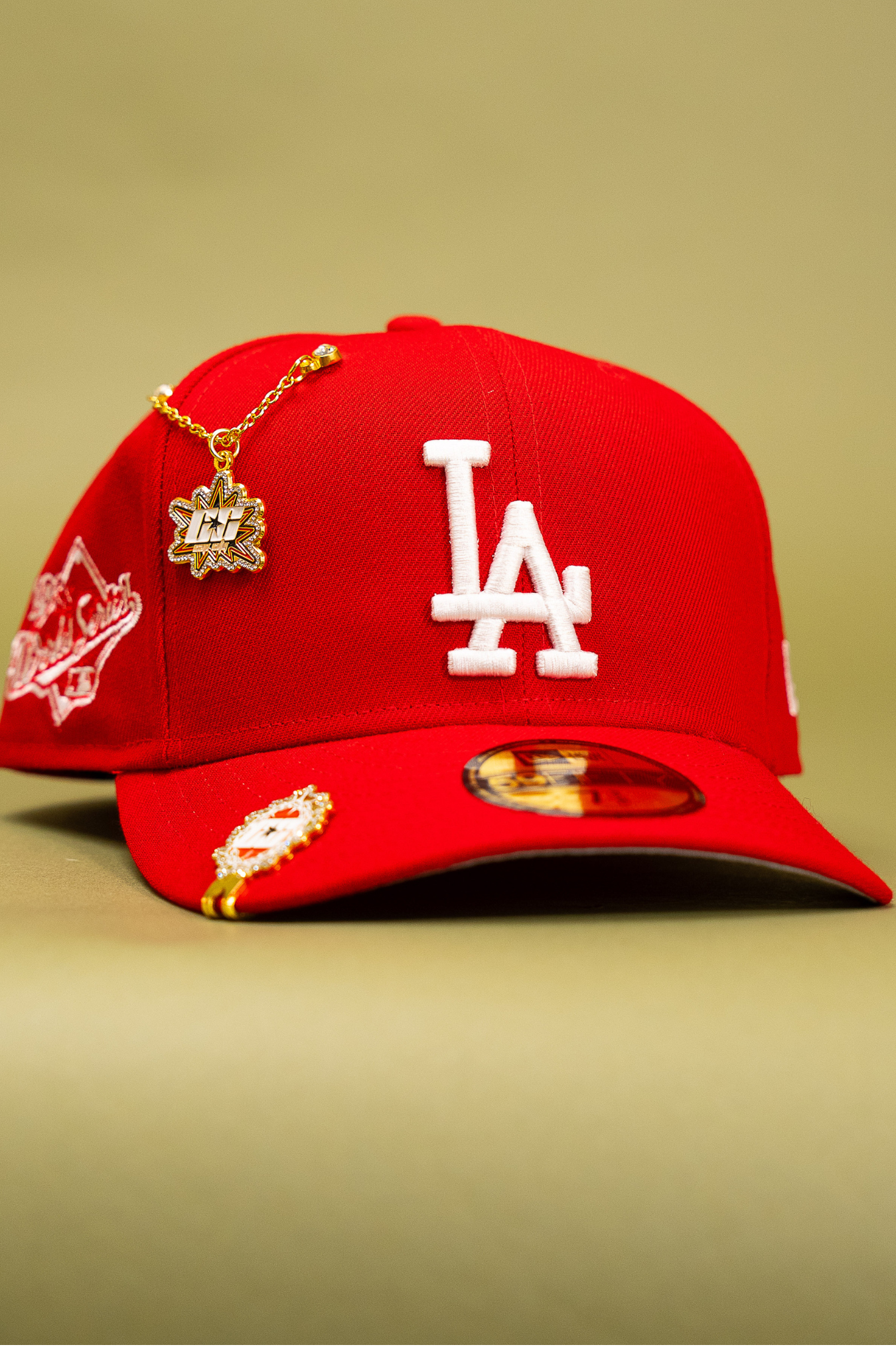 New Era Exclusive 59Fifty Red Los Angeles Dodgers W/ 1988 World Series Side Patch