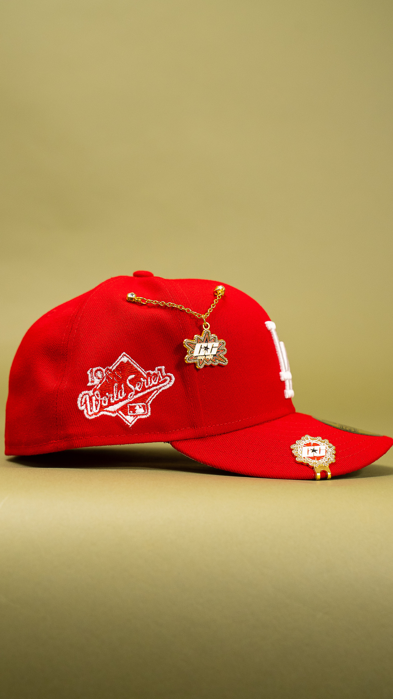 New Era Exclusive 59Fifty Red Los Angeles Dodgers W/ 1988 World Series Side Patch