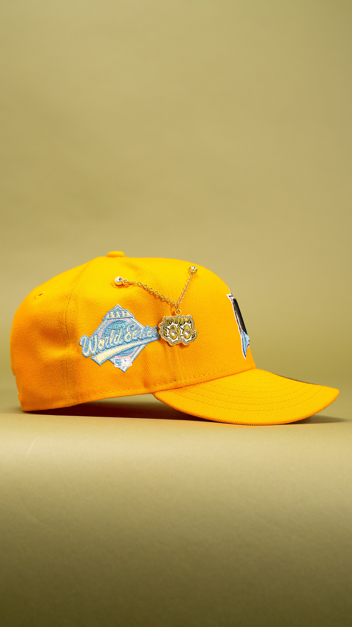 New Era Exclusive 59Fifty Yellow Miami Marlins W/ World Series Side Patch