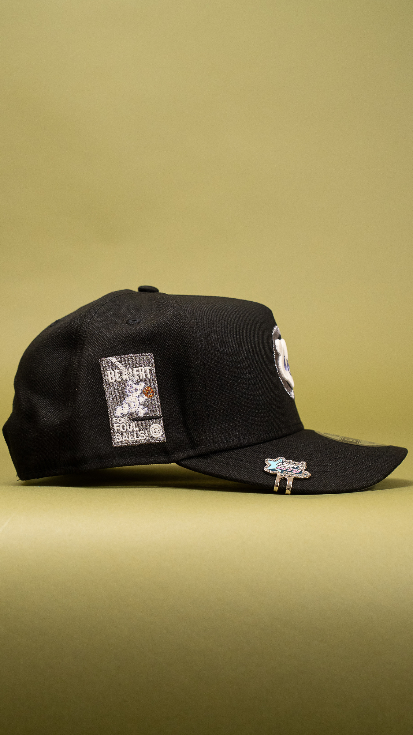 New Era 9Fifty A-Frame Black Chicago Cubs Snapback W/ Be Alert for Foul Balls Side Patch