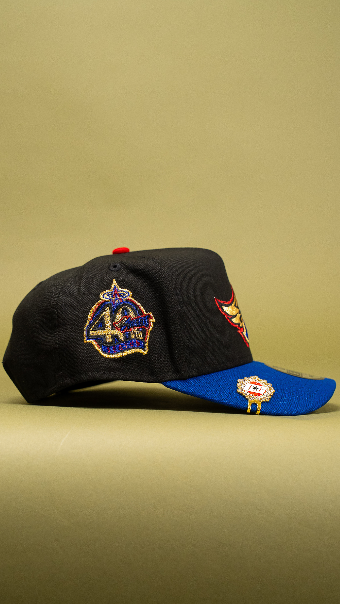 New Era 9Fifty A-Frame Black/Blue Anaheim Angels Snapback W/ 40th Anniversary Side Patch