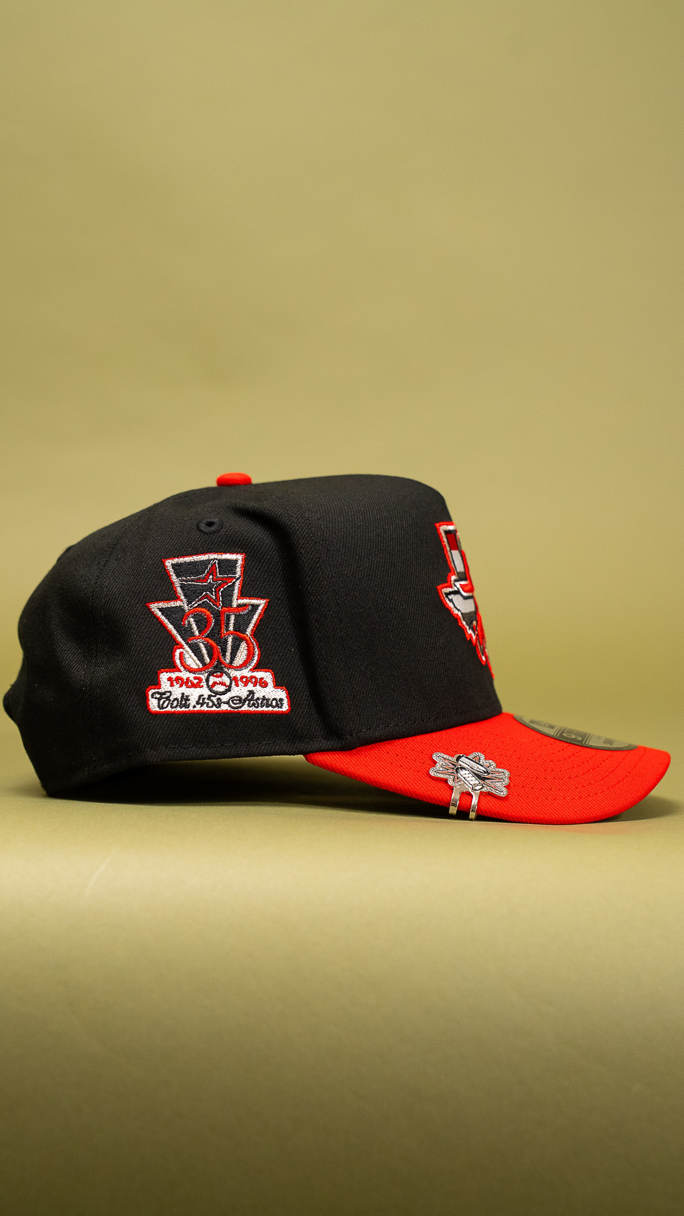 New Era 9Fifty A-Frame Black/Red Houston Astros Snapback W/ 35th Anniversary Side Patch