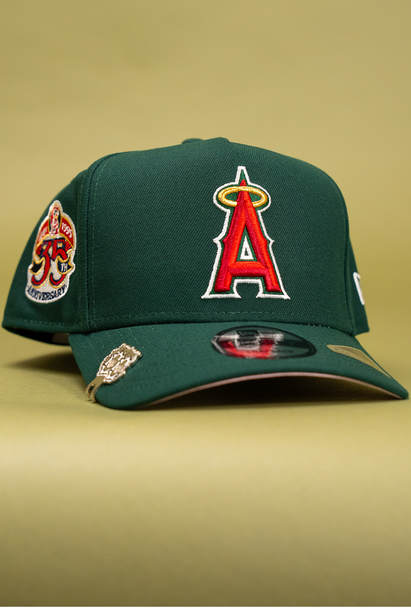 New Era 9Fifty A-Frame Forest Green Anaheim Angels Snapback W/ 35th Anniversary Side Patch