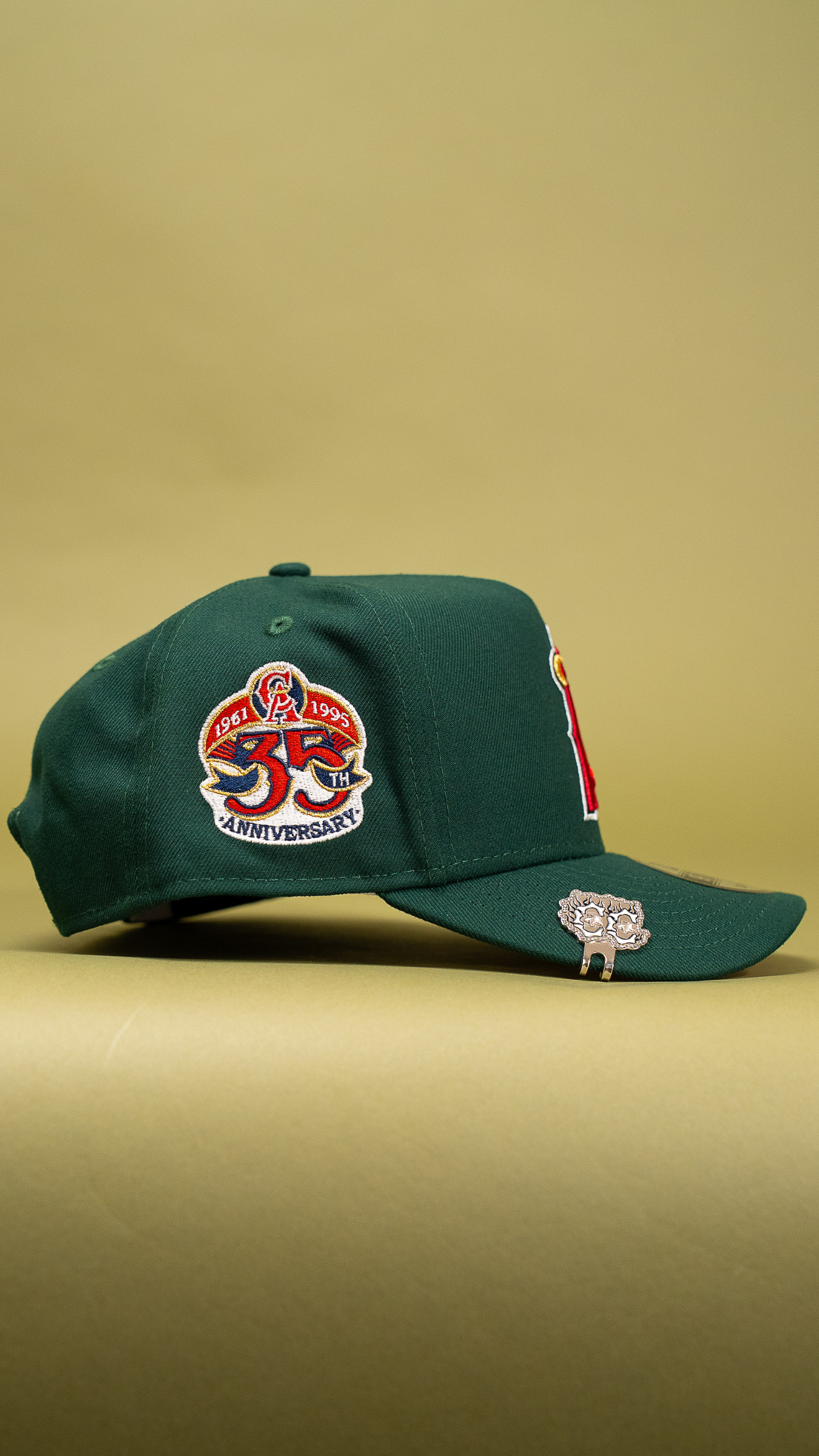 New Era 9Fifty A-Frame Forest Green Anaheim Angels Snapback W/ 35th Anniversary Side Patch
