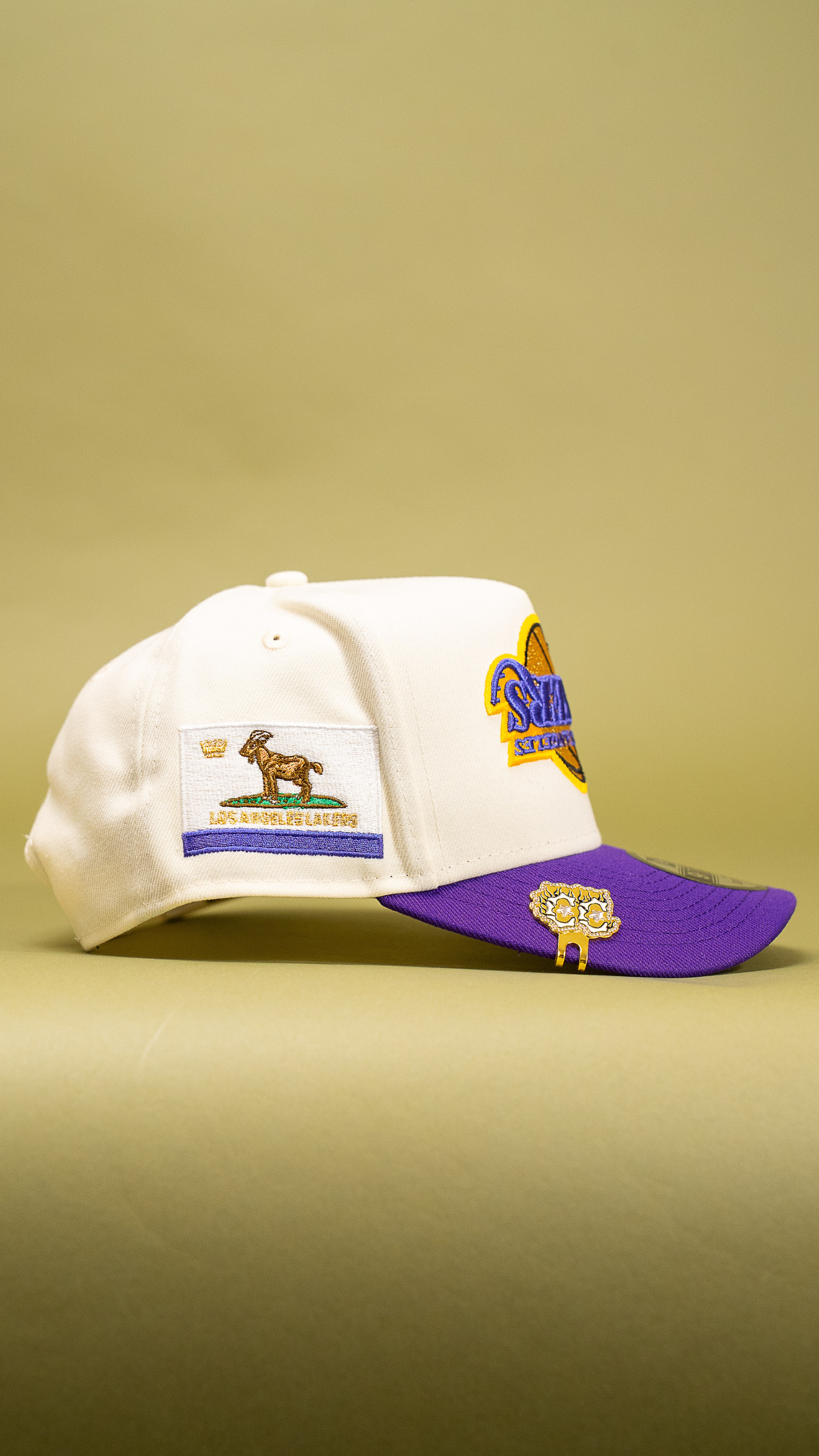 New Era 9Fifty A-Frame Chrome/Purple Upside Down Los Angeles Lakers Snapback W/ Goat Side Patch