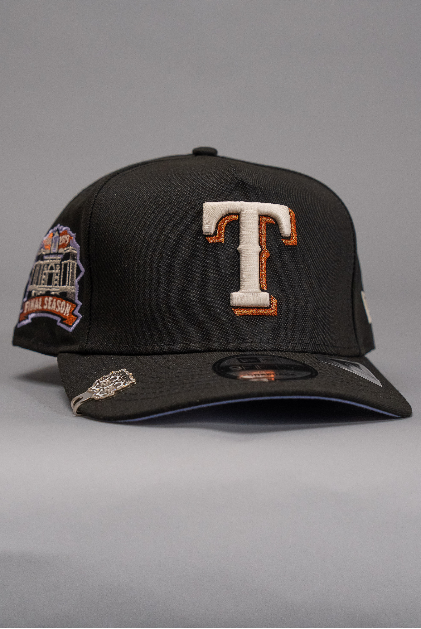 New Era 9Fifty A-Frame Black Texas Rangers Snapback W/ Final Season Side Patch