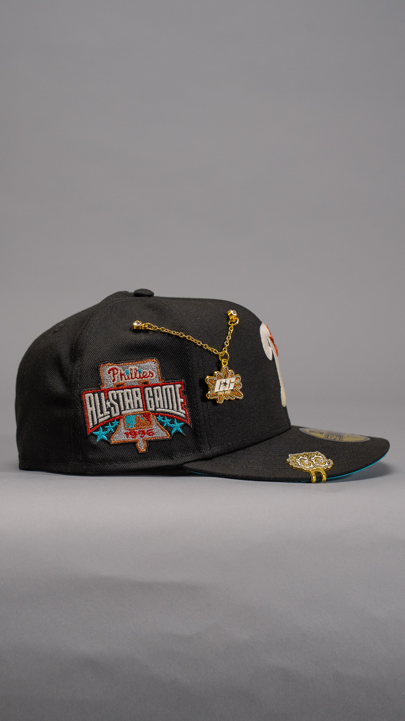New Era Exclusive 59Fifty Black Philadelphia Phillies W/ 1996 All Star Game Side Patch
