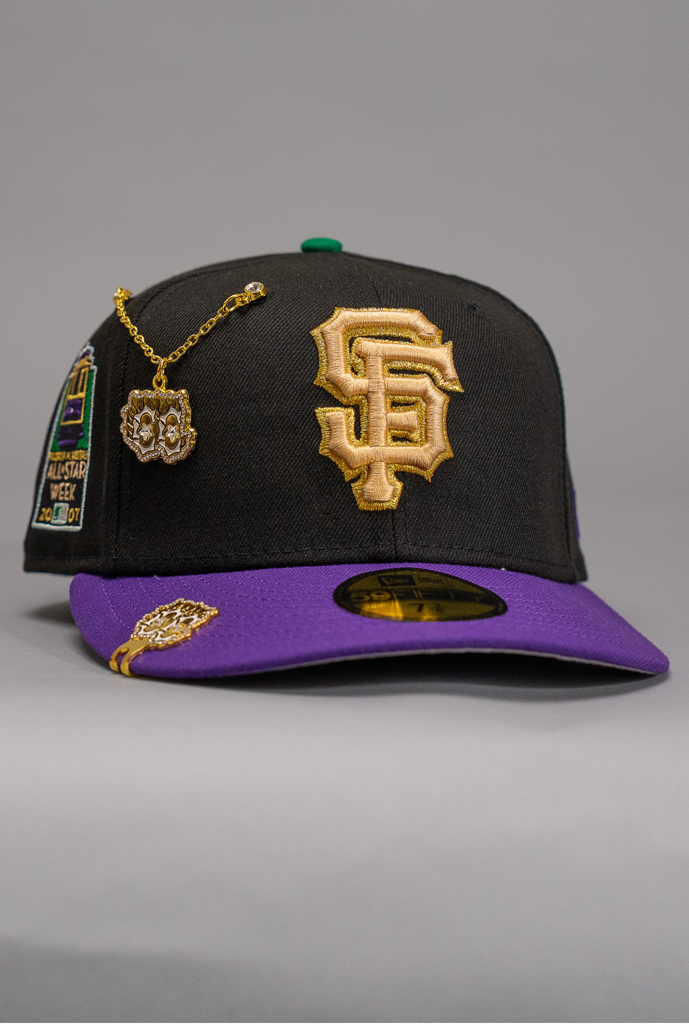 New Era Exclusive 59Fifty Black/Purple San Francisco Giants W/ All Star Week Side Patch