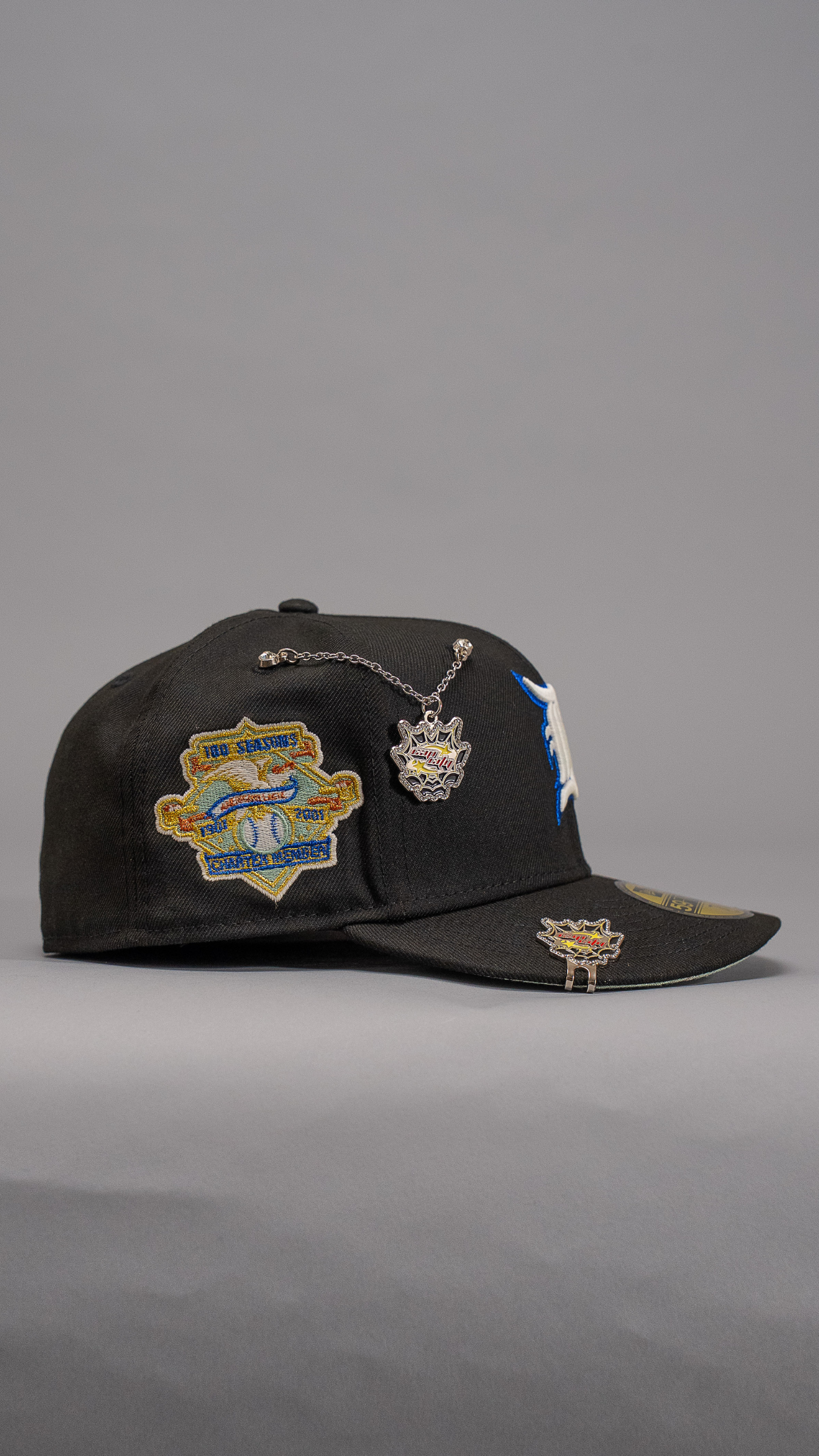 New Era Exclusive 59Fifty Black Detroit Tigers W/ 100th Anniversary Side Patch