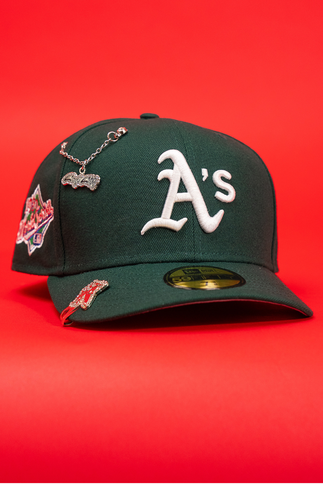 New Era Exclusive 59Fifty Forest Green Oakland Athletics W/ 1989 World Series Side Patch