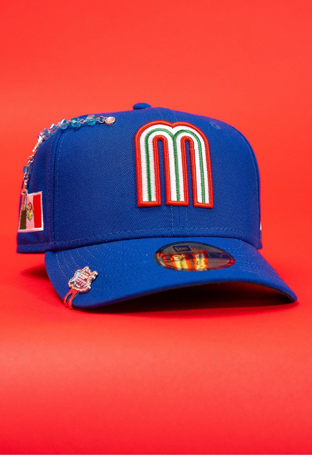 New Era Exclusive 59Fifty Blue 2026 WBC Mexico W/ Mexico Flag Side Patch