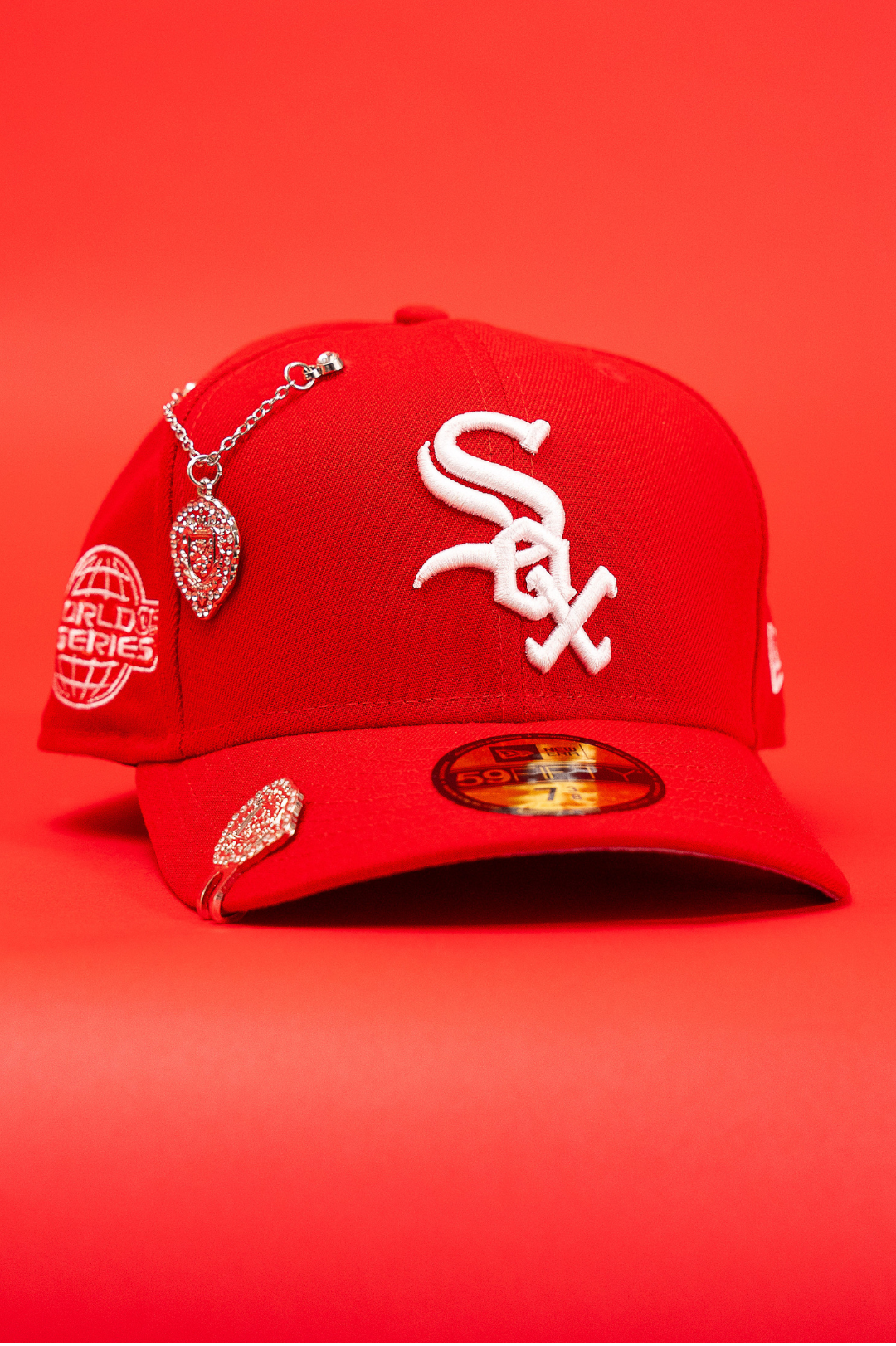 New Era Exclusive 59Fifty Red Chicago White Sox W/ 2005 World Series Side Patch