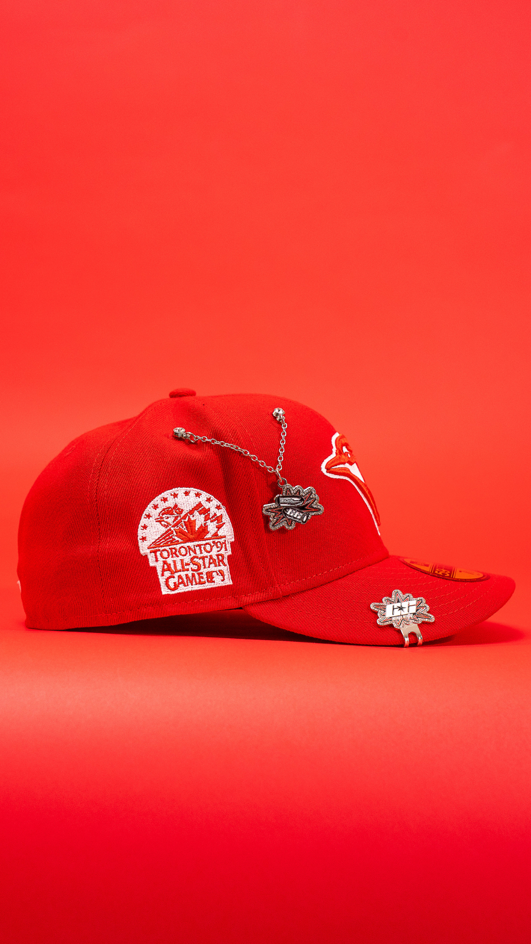 New Era Exclusive 59Fifty Red Toronto Blue Jays W/ 1991 All Star Game Side Patch