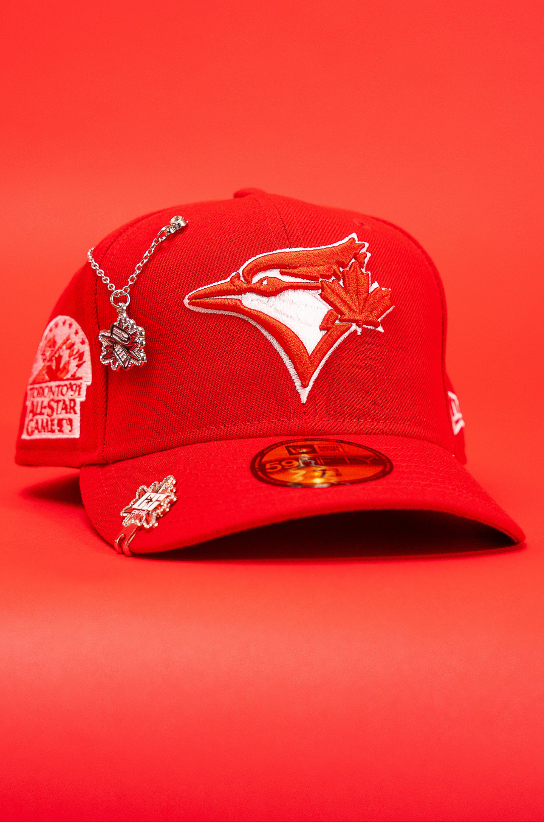 New Era Exclusive 59Fifty Red Toronto Blue Jays W/ 1991 All Star Game Side Patch
