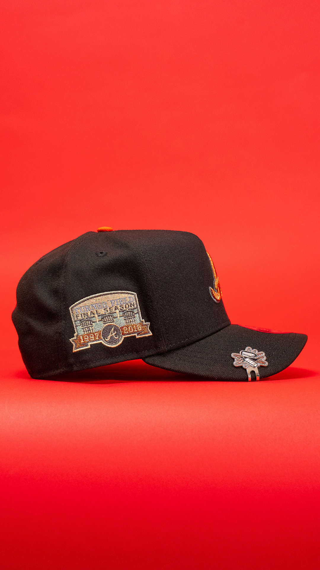 New Era 9Fifty A-Frame Black Atlanta Braves Snapback W/ Turner Field Side Patch