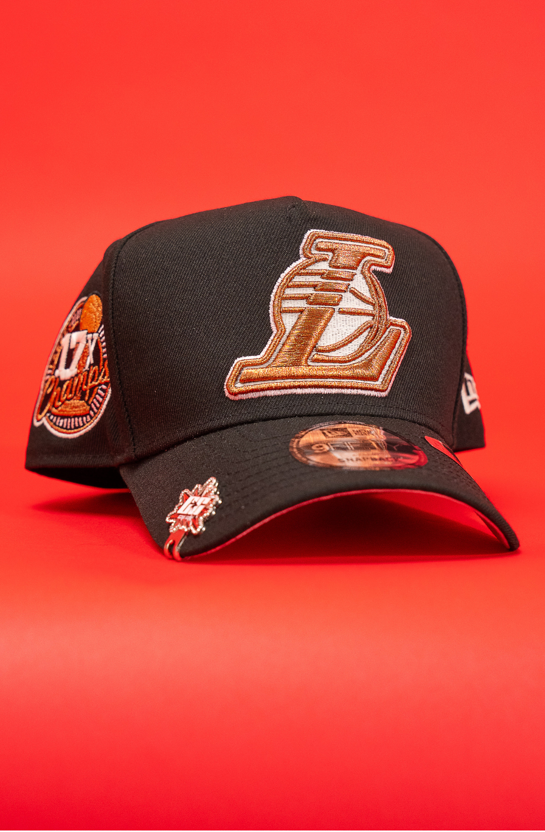 New Era 9Fifty A-Frame Black Los Angeles Lakers Snapback W/ 17x Champs Side Patch